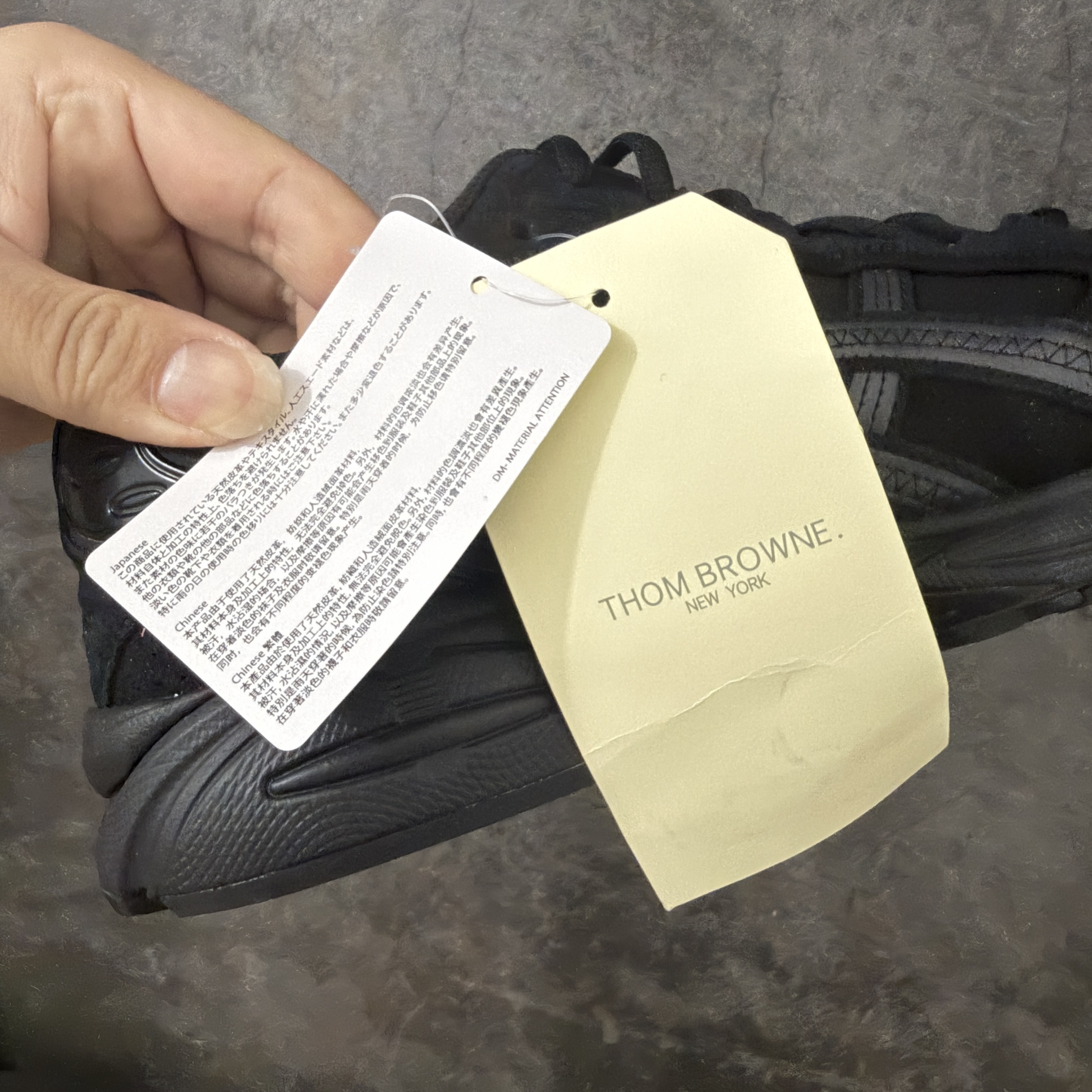 新版 Thom Browne x Asics K14 TB亚瑟士  低筒 减震 户外 运动鞋 跑步鞋  休闲鞋 板鞋 男女同款 黑色 UFC001B-L0195-001