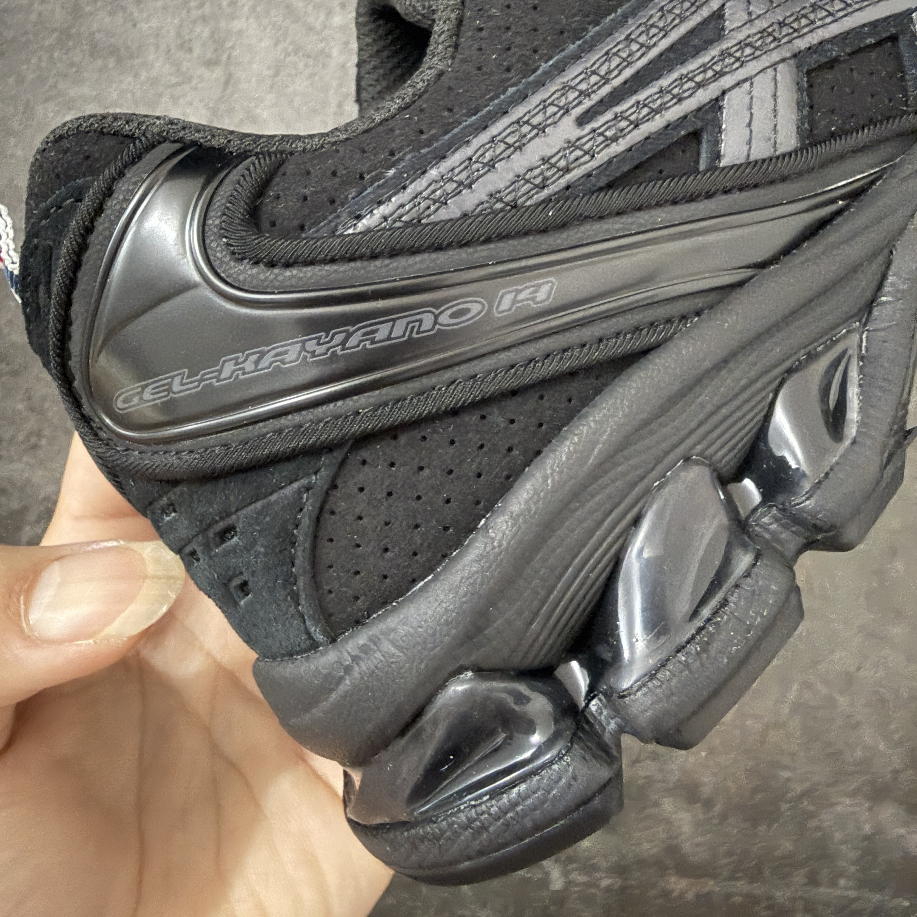 新版 Thom Browne x Asics K14 TB亚瑟士  低筒 减震 户外 运动鞋 跑步鞋  休闲鞋 板鞋 男女同款 黑色 UFC001B-L0195-001