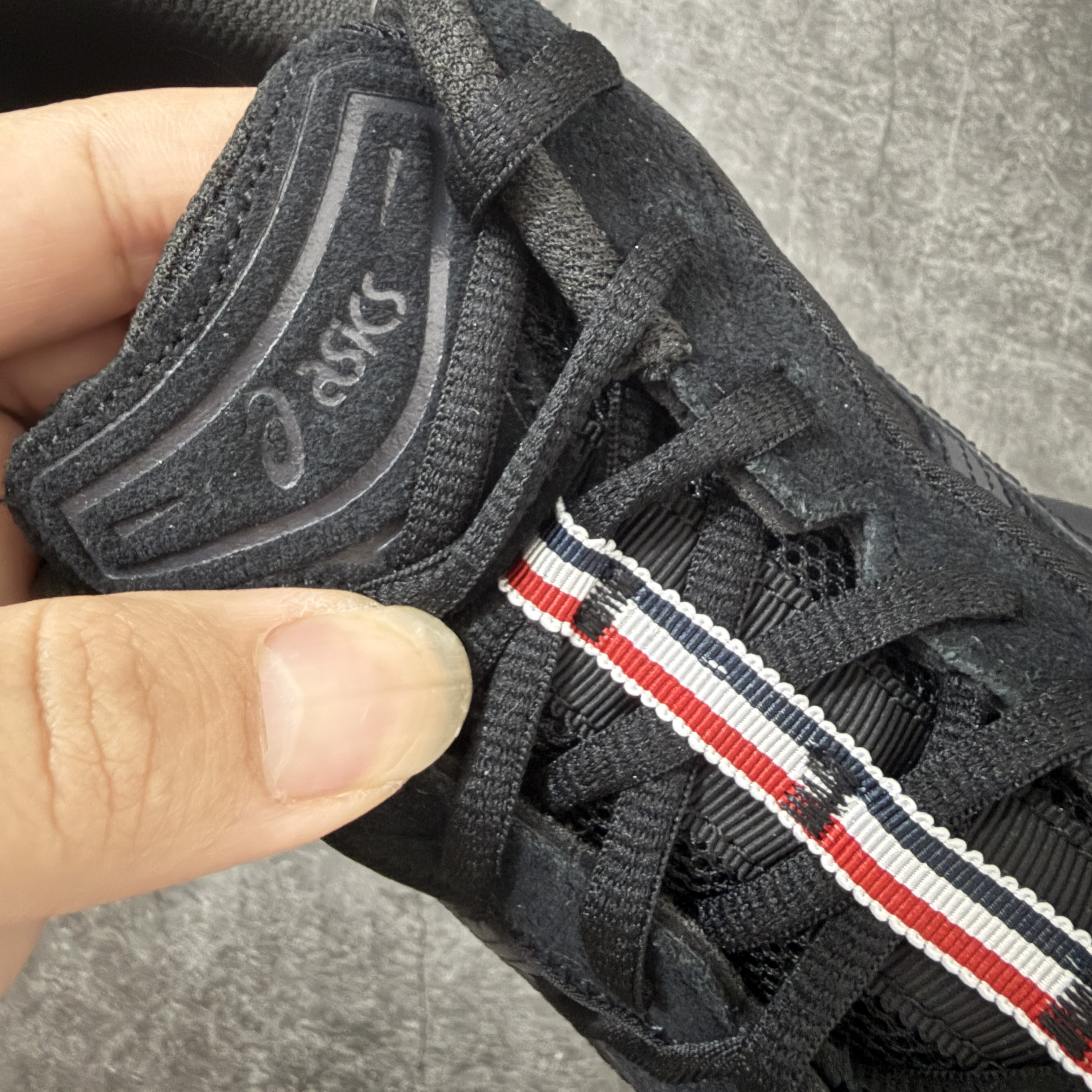 新版 Thom Browne x Asics K14 TB亚瑟士  低筒 减震 户外 运动鞋 跑步鞋  休闲鞋 板鞋 男女同款 黑色 UFC001B-L0195-001