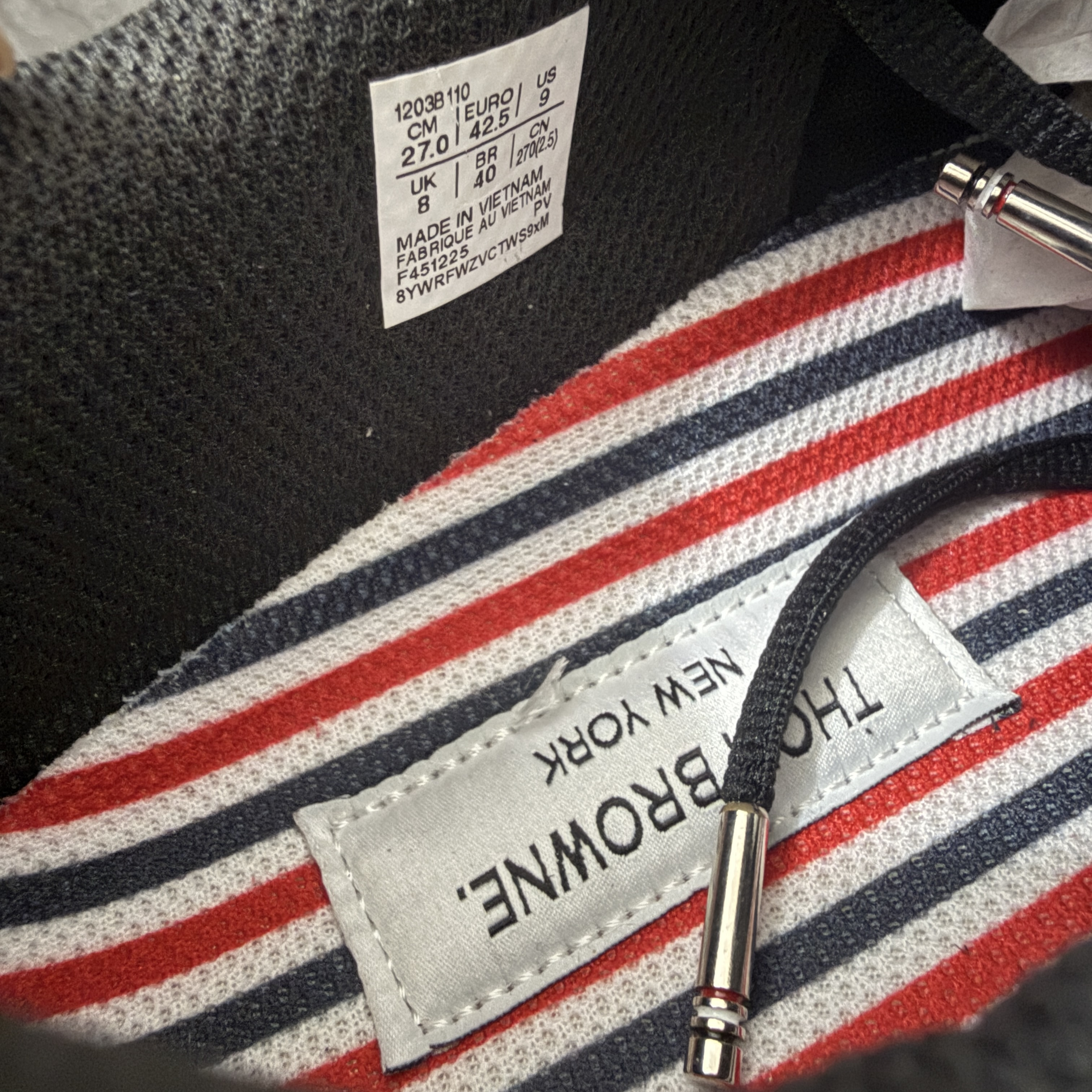 新版 Thom Browne x Asics K14 TB亚瑟士  低筒 减震 户外 运动鞋 跑步鞋  休闲鞋 板鞋 男女同款 黑色 UFC001B-L0195-001