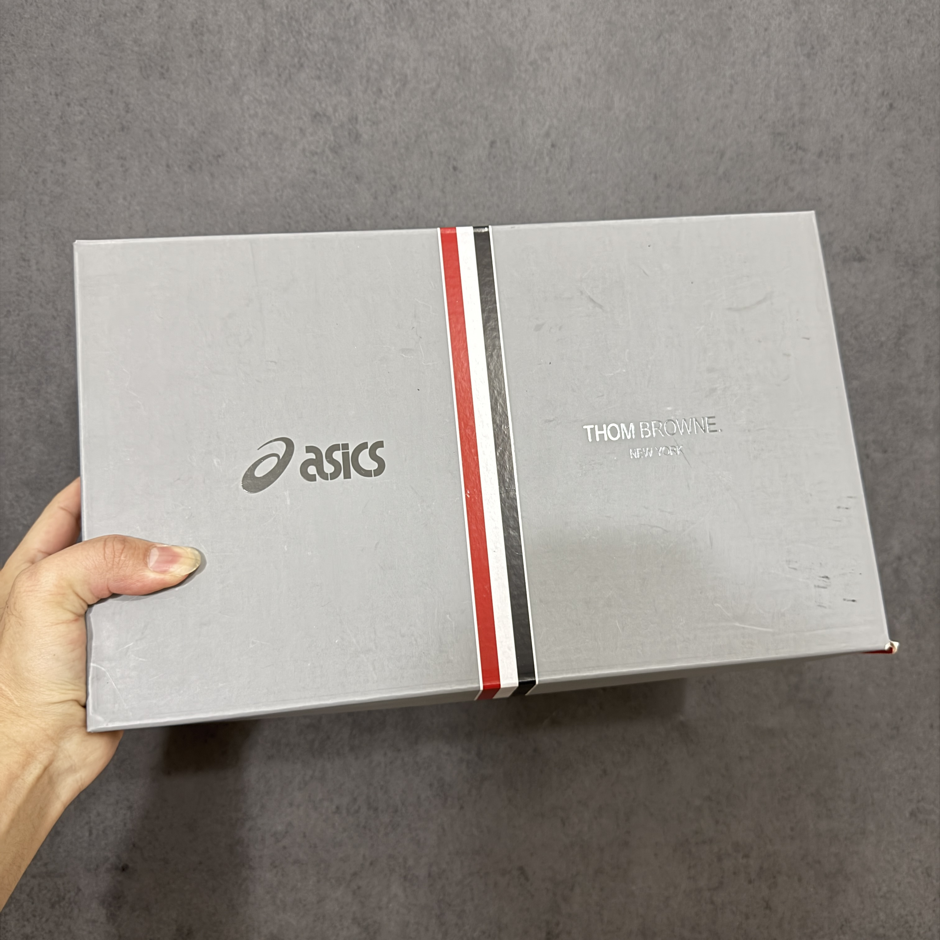 新版 Thom Browne x Asics K14 TB亚瑟士  低筒 减震 户外 运动鞋 跑步鞋  休闲鞋 板鞋 男女同款 黑色 UFC001B-L0195-001