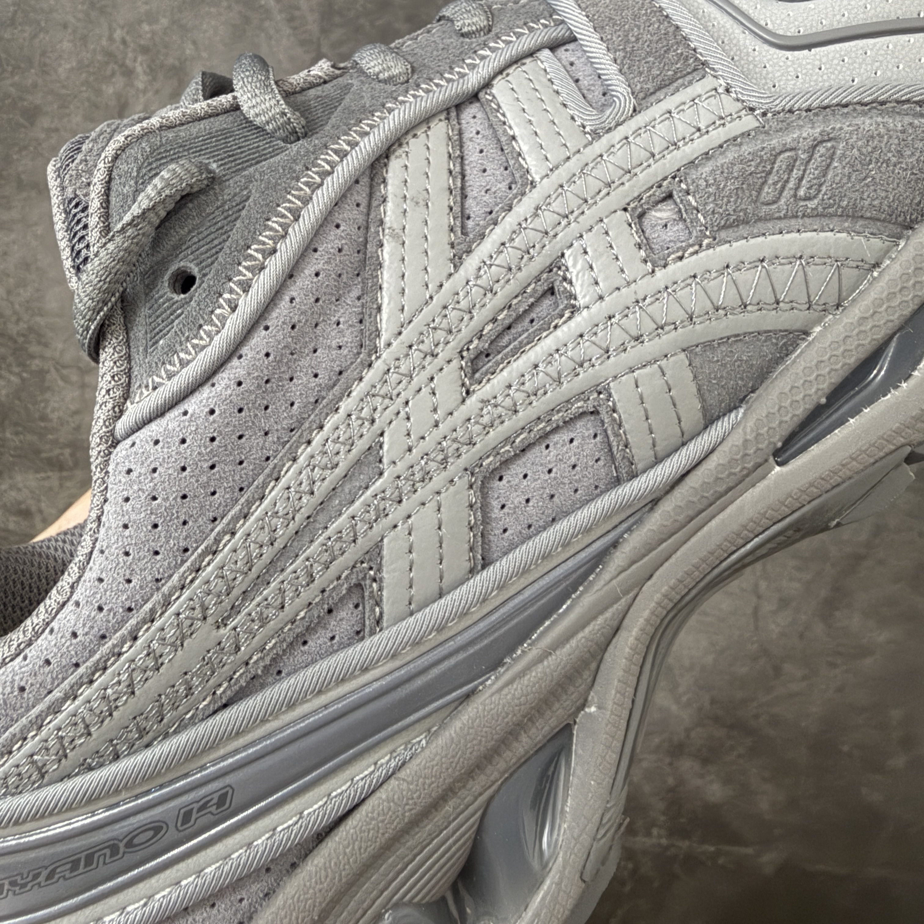 新版 Thom Browne x Asics K14 TB亚瑟士  低筒 减震 户外 运动鞋 跑步鞋  休闲鞋 板鞋 男女同款 灰色 UFC001B-L0195-035