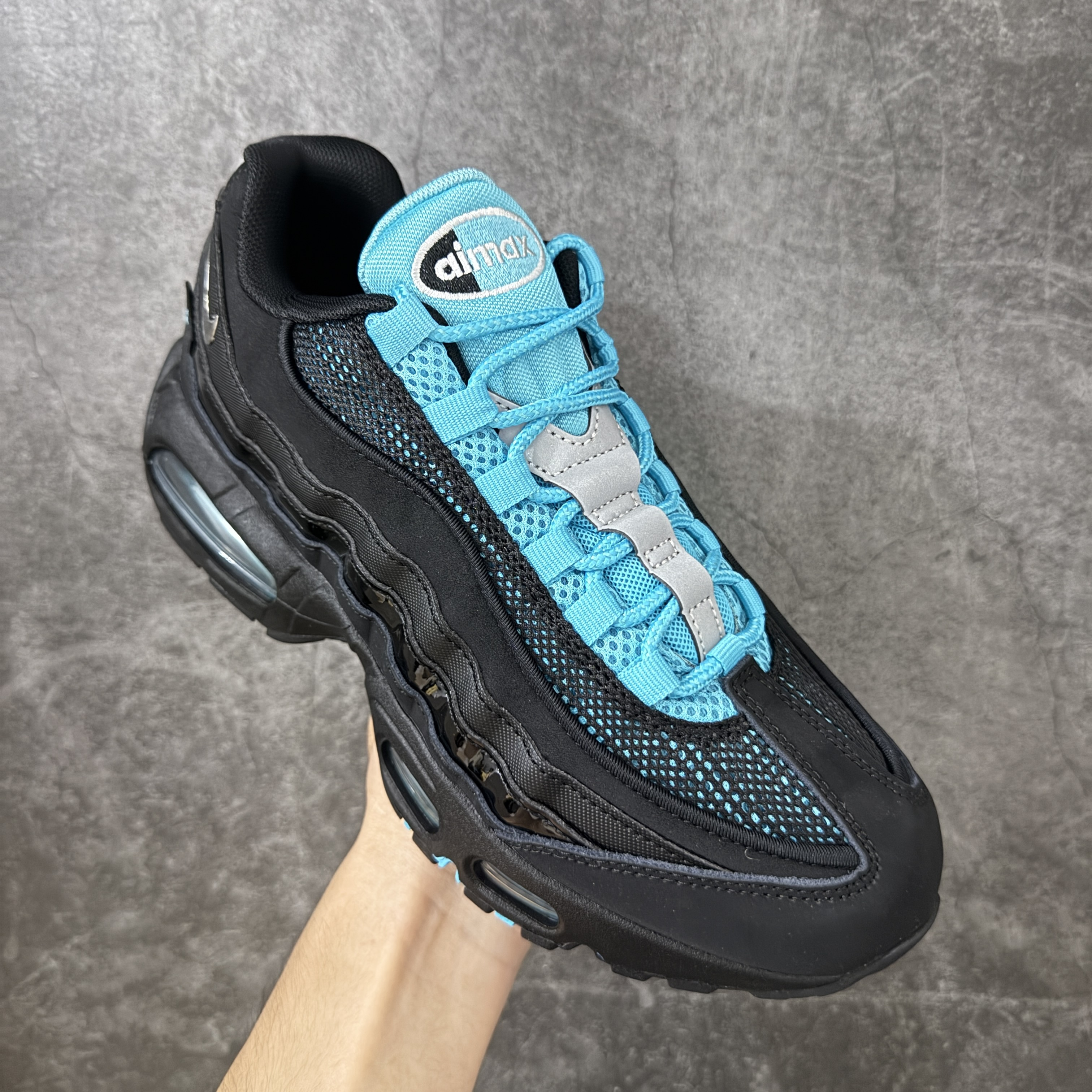 升级最终版Palace  Air Max 95  低筒 网布防滑 运动鞋 休闲鞋 球鞋 男鞋 波鞋   黑绿蝎子  货号：IM4691-001