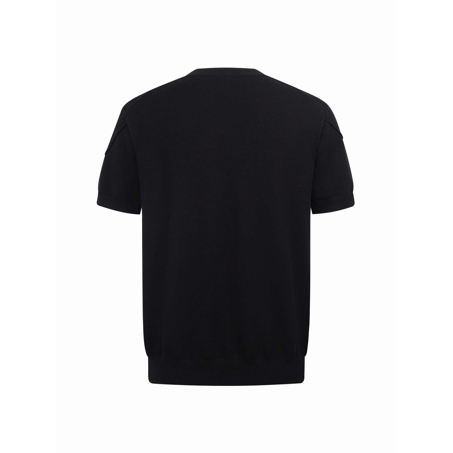 Givenchy 纪梵希 刺绣logo缝线针织短袖 针织衫 T恤 夏款 黑色 B0