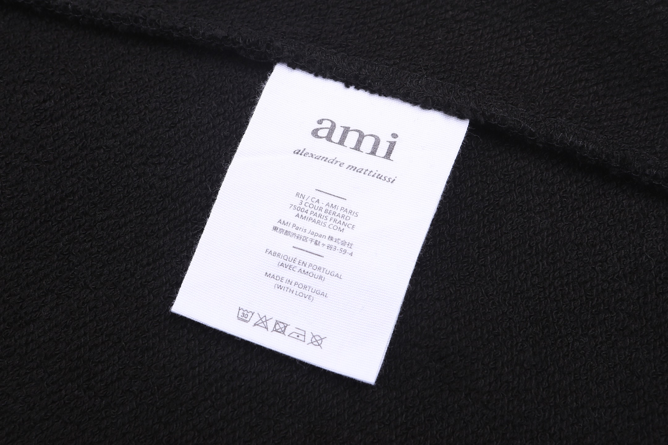 AMIPARIS 爱心刺绣logo连帽卫衣 帽衫 外套 长袖 灰色 黑色 B0
