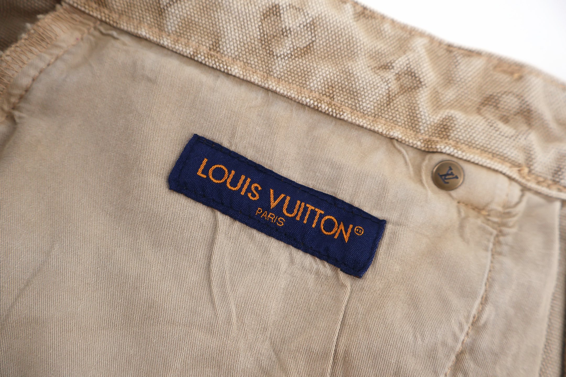 LOUIS VUITTON 路易威登 暗纹渐变提花牛仔裤 休闲裤 裤子 长裤 驼色 C0