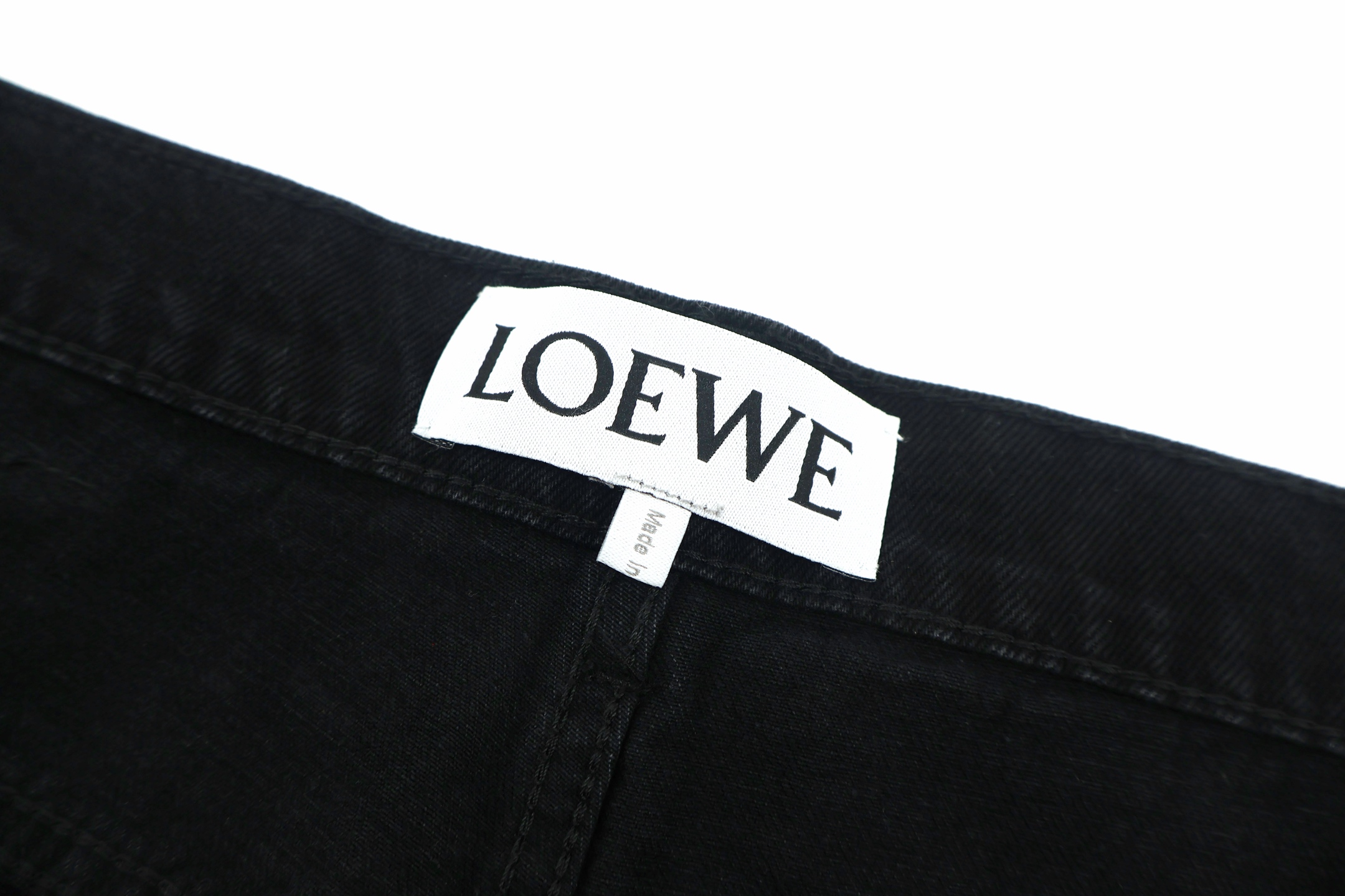 Loewe 罗意威 丹宁皮口袋牛仔裤 长裤 裤子 休闲裤 蓝色 黑色 B5