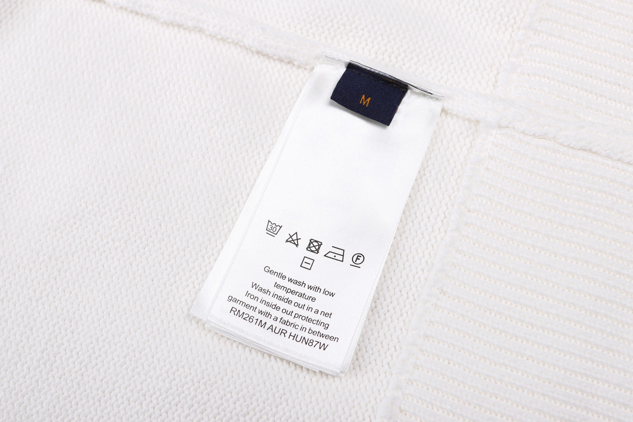 LOUIS VUITTON 路易威登 皮标logo标识连帽卫衣 帽衫 外套 长袖 白色 B5
