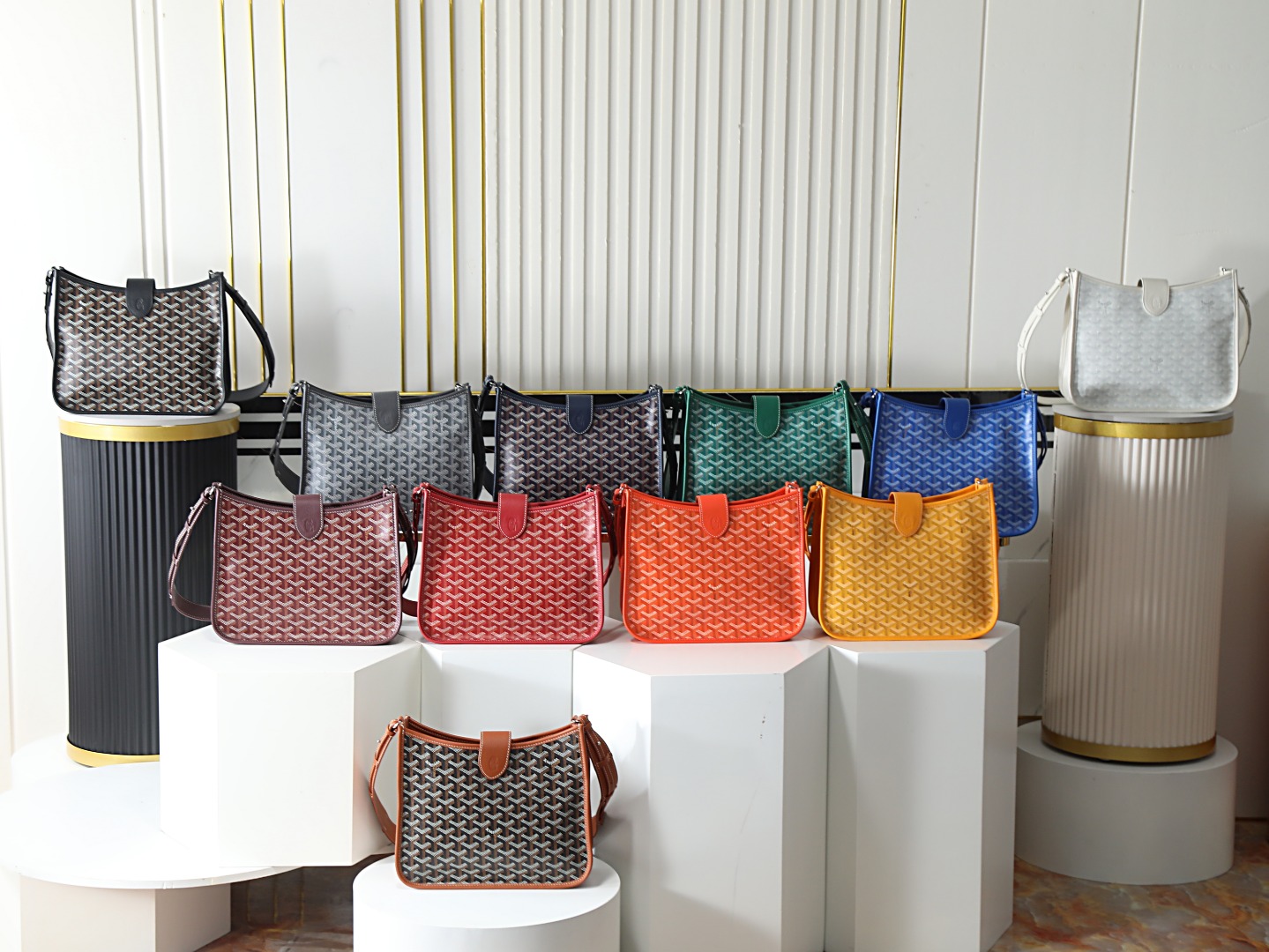 戈雅 斜跨 Goyard MUSETTE – Leather, Beechwood, and Canvas with Calfskin Trim F0-MUSETTPMLTY-01CG01P