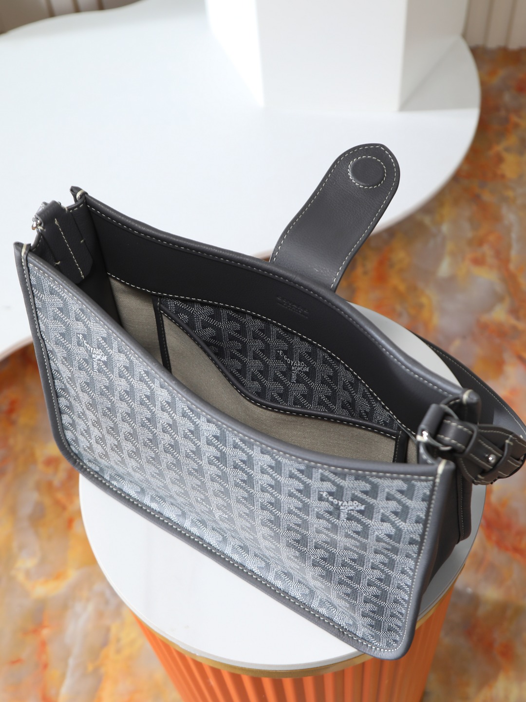 戈雅 斜跨 Goyard MUSETTE – Leather, Beechwood, and Canvas with Calfskin Trim F0-MUSETTPMLTY-01CG01P