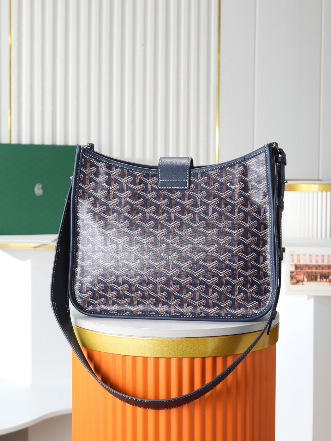 戈雅 斜跨 Goyard MUSETTE – Leather, Beechwood, and Canvas with Calfskin Trim F0-MUSETTPMLTY-01CG01P