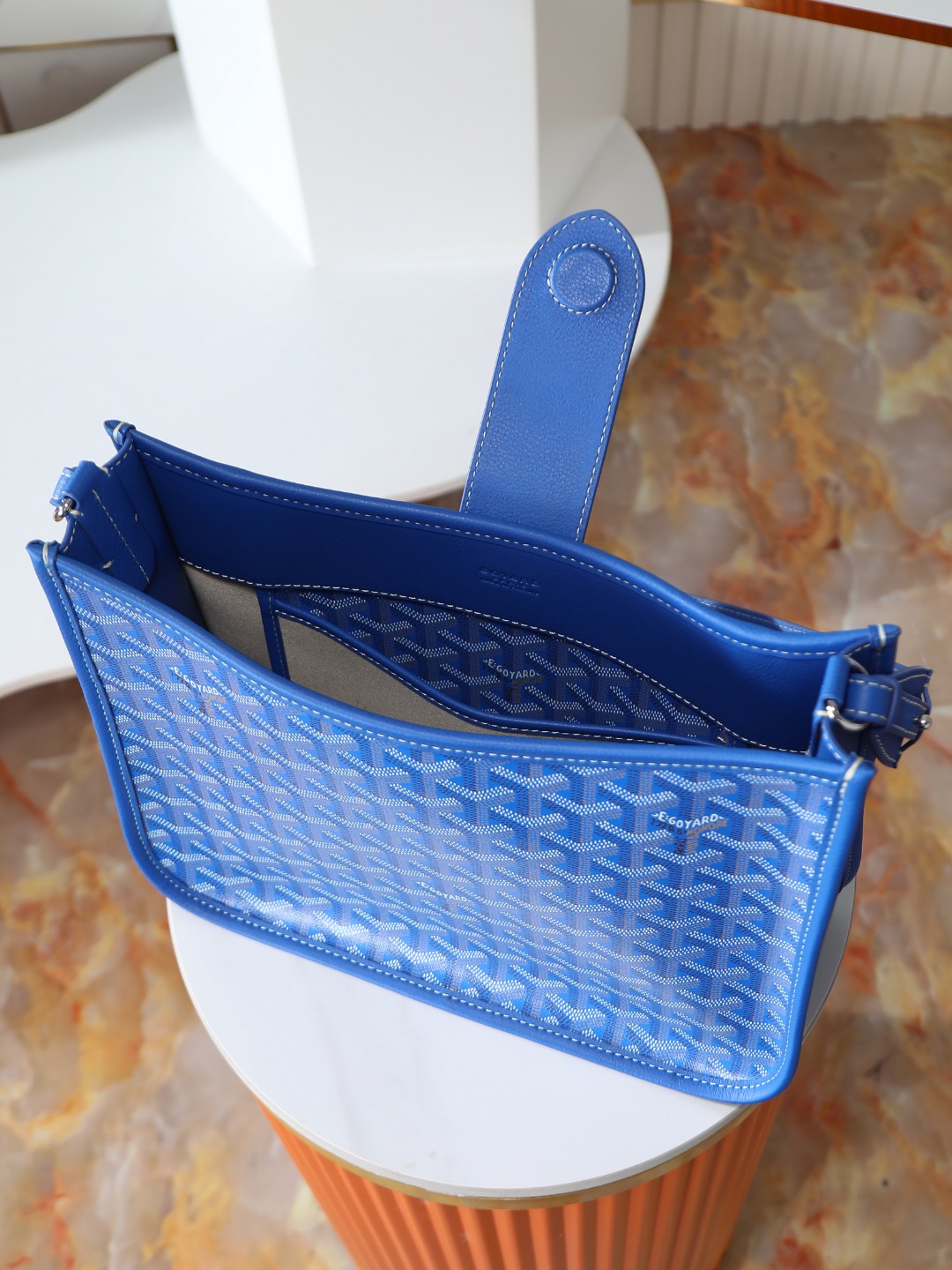 戈雅 斜跨 Goyard MUSETTE – Leather, Beechwood, and Canvas with Calfskin Trim F0-MUSETTPMLTY-01CG01P