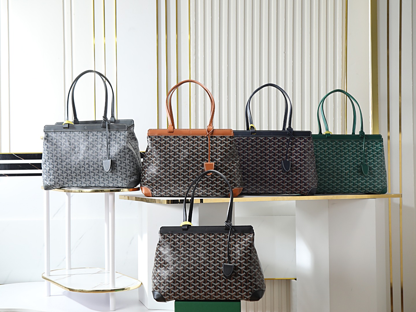 GOYARD 戈雅  托特手提 Biaude -Tote Bag (Canvas and Leather) — Dual-Use Handheld/Shoulder Bag-F0-BELBIAPMLTY