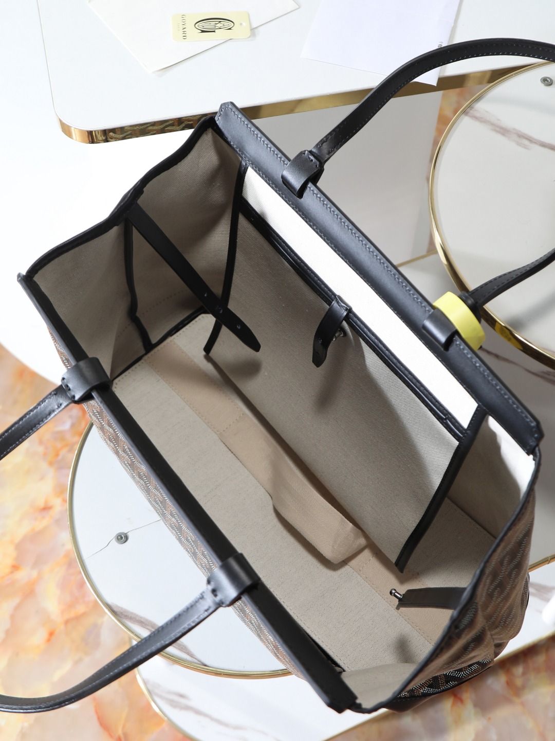 GOYARD 戈雅  托特手提 Biaude -Tote Bag (Canvas and Leather) — Dual-Use Handheld/Shoulder Bag-F0-BELBIAPMLTY
