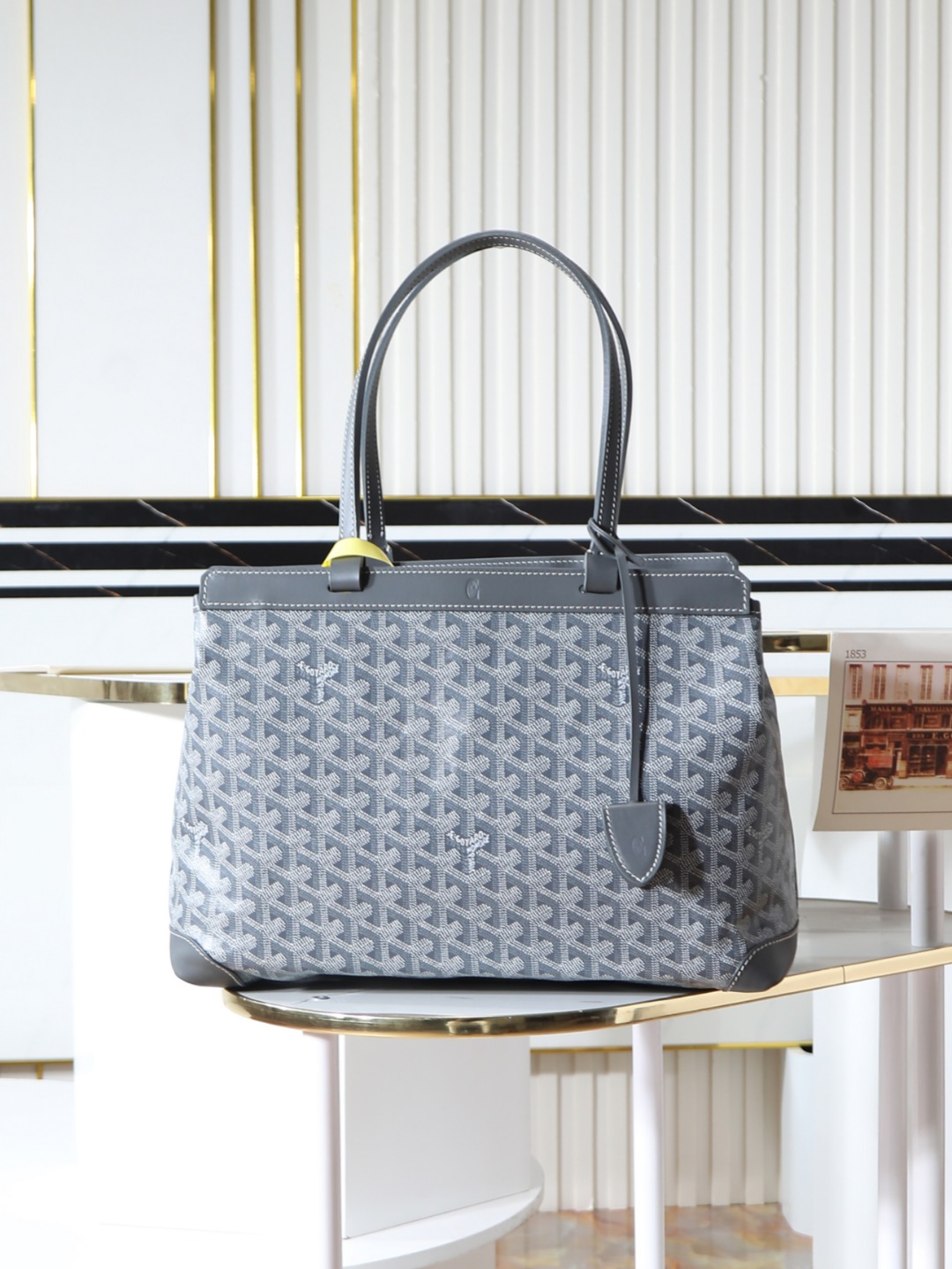 GOYARD 戈雅  托特手提 Biaude -Tote Bag (Canvas and Leather) — Dual-Use Handheld/Shoulder Bag-F0-BELBIAPMLTY