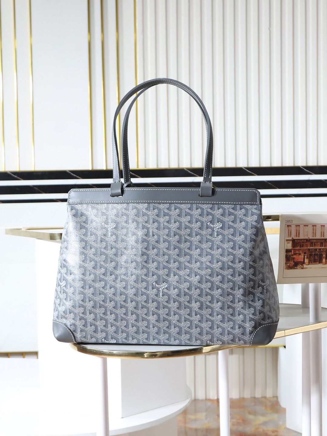 GOYARD 戈雅  托特手提 Biaude -Tote Bag (Canvas and Leather) — Dual-Use Handheld/Shoulder Bag-F0-BELBIAPMLTY