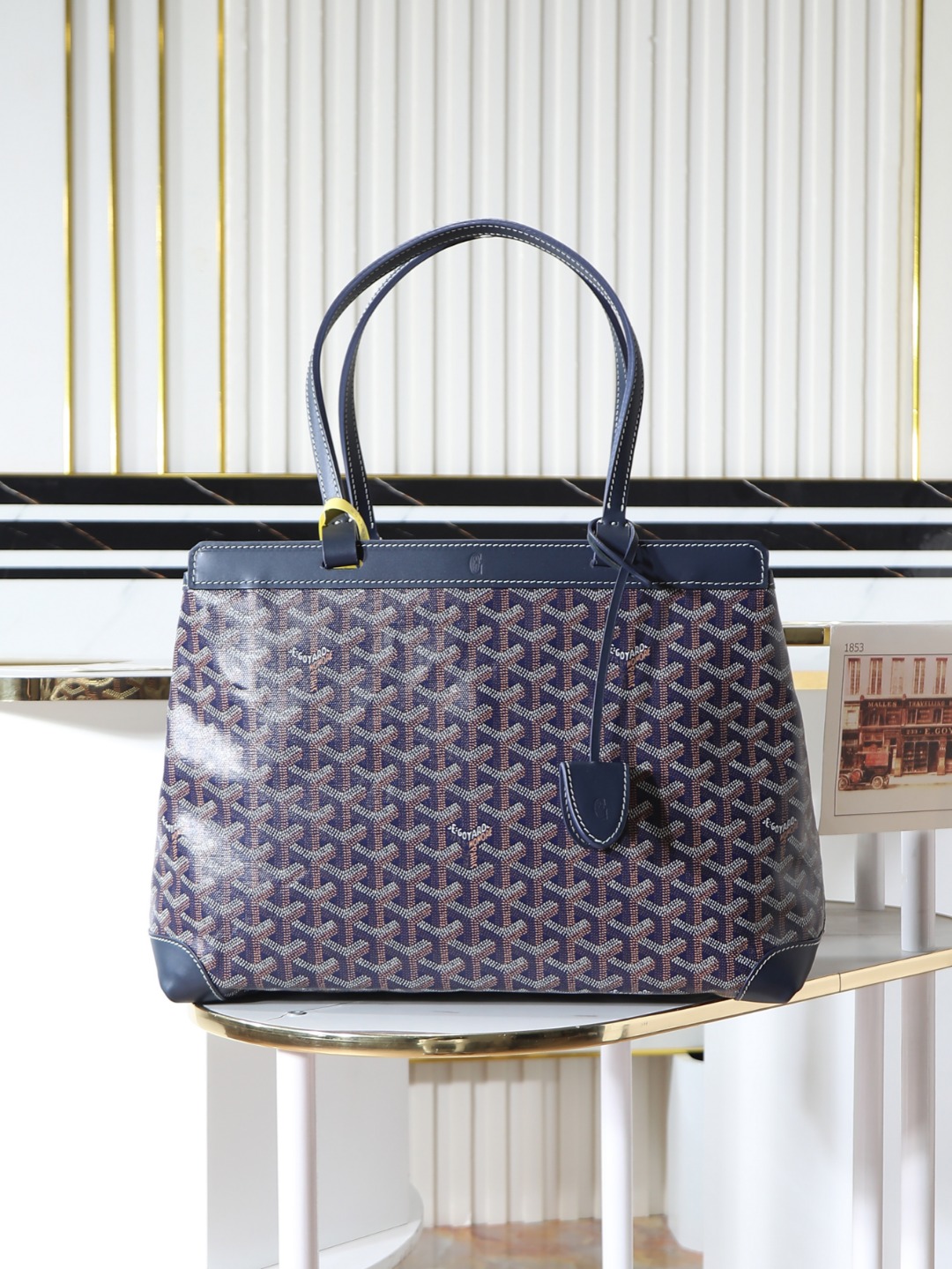 GOYARD 戈雅  托特手提 Biaude -Tote Bag (Canvas and Leather) — Dual-Use Handheld/Shoulder Bag-F0-BELBIAPMLTY