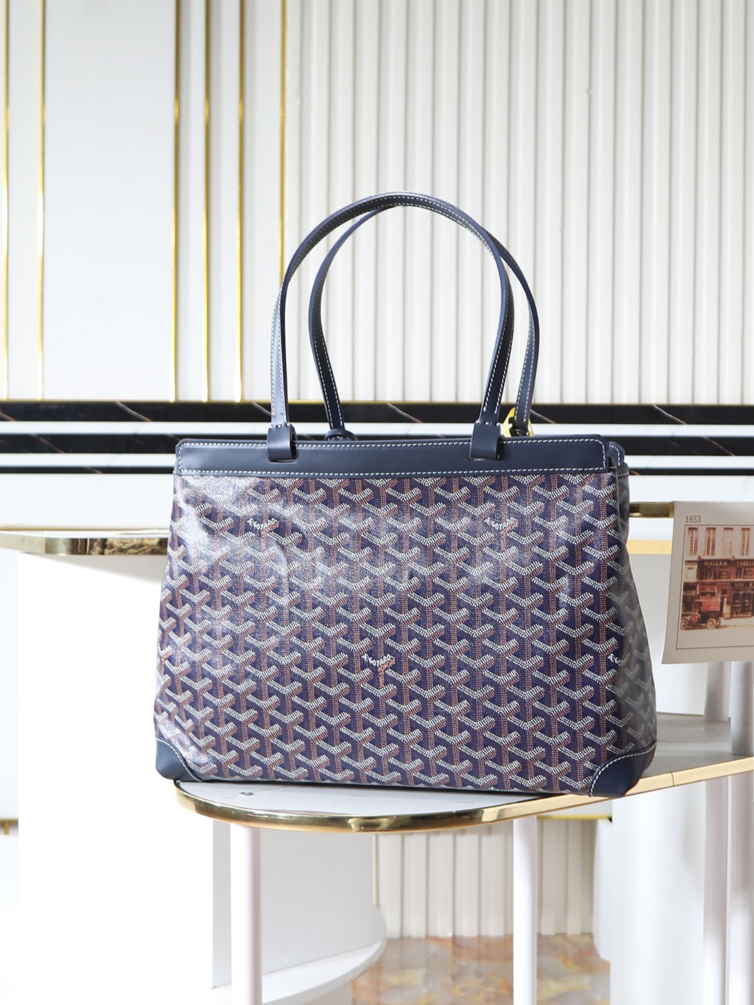 GOYARD 戈雅  托特手提 Biaude -Tote Bag (Canvas and Leather) — Dual-Use Handheld/Shoulder Bag-F0-BELBIAPMLTY