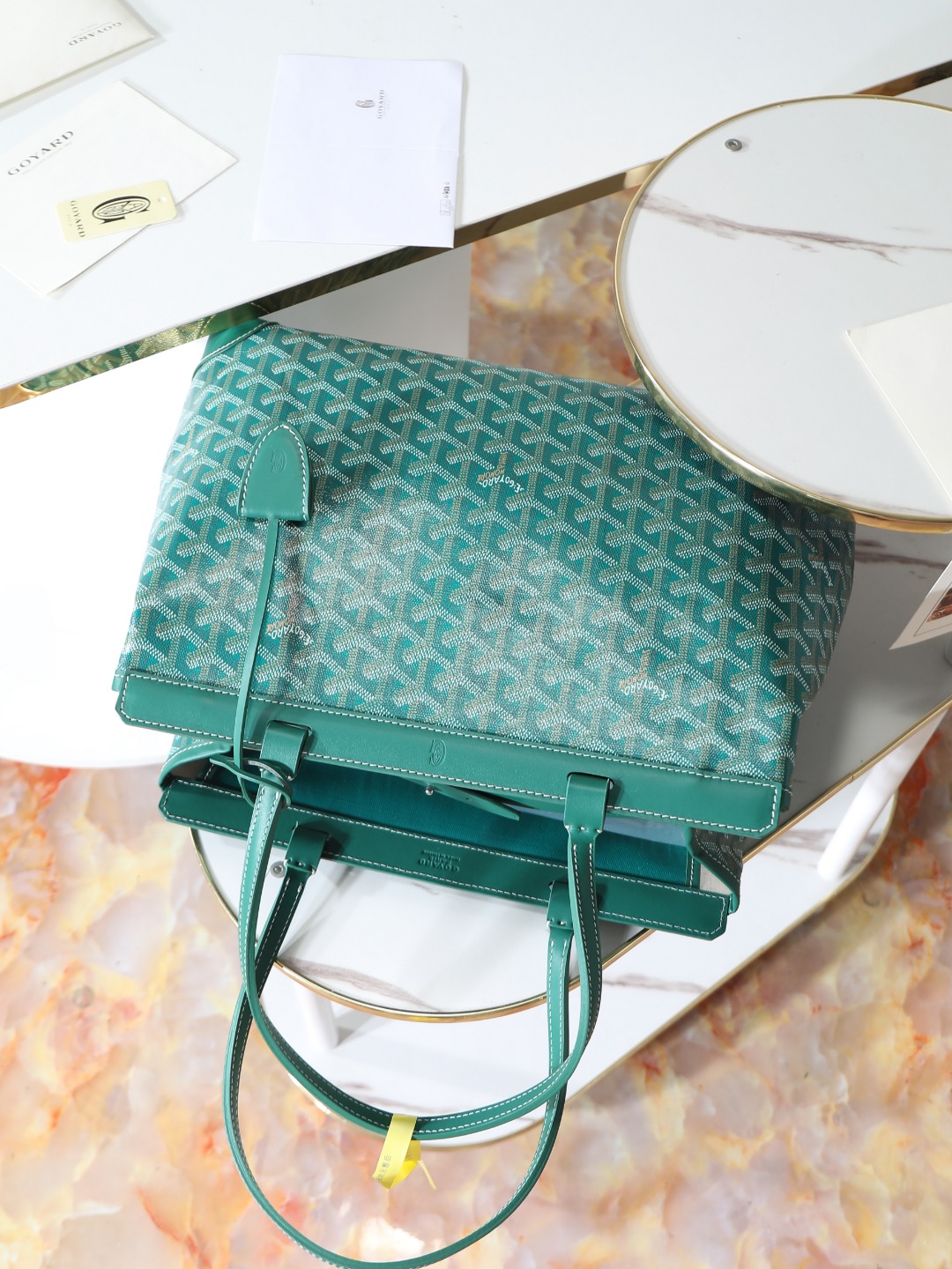 GOYARD 戈雅  托特手提 Biaude -Tote Bag (Canvas and Leather) — Dual-Use Handheld/Shoulder Bag-F0-BELBIAPMLTY