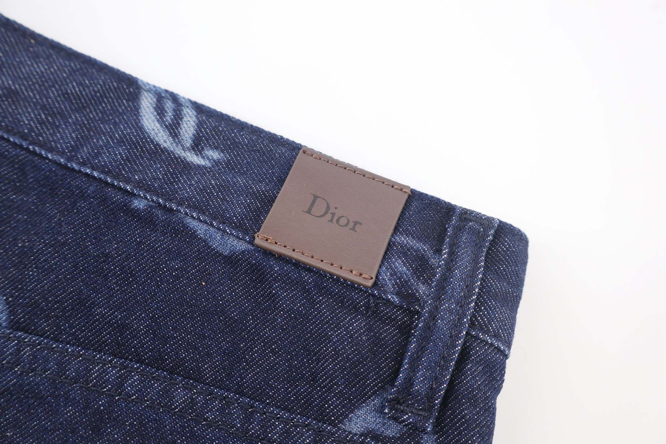 DIOR 迪奥 花卉提花工装牛仔裤 短裤 休闲裤 裤子 五分裤 蓝色 B5