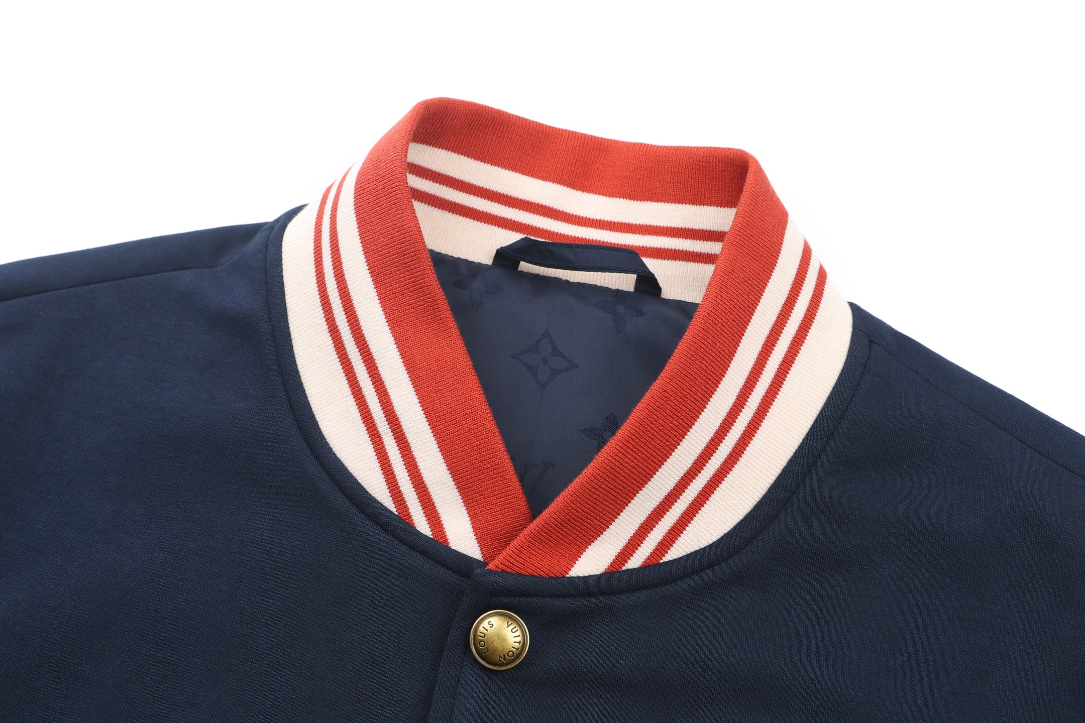 LOUIS VUITTON 路易威登 撞色刺绣标识棒球服外套 夹克 蓝色 C0 