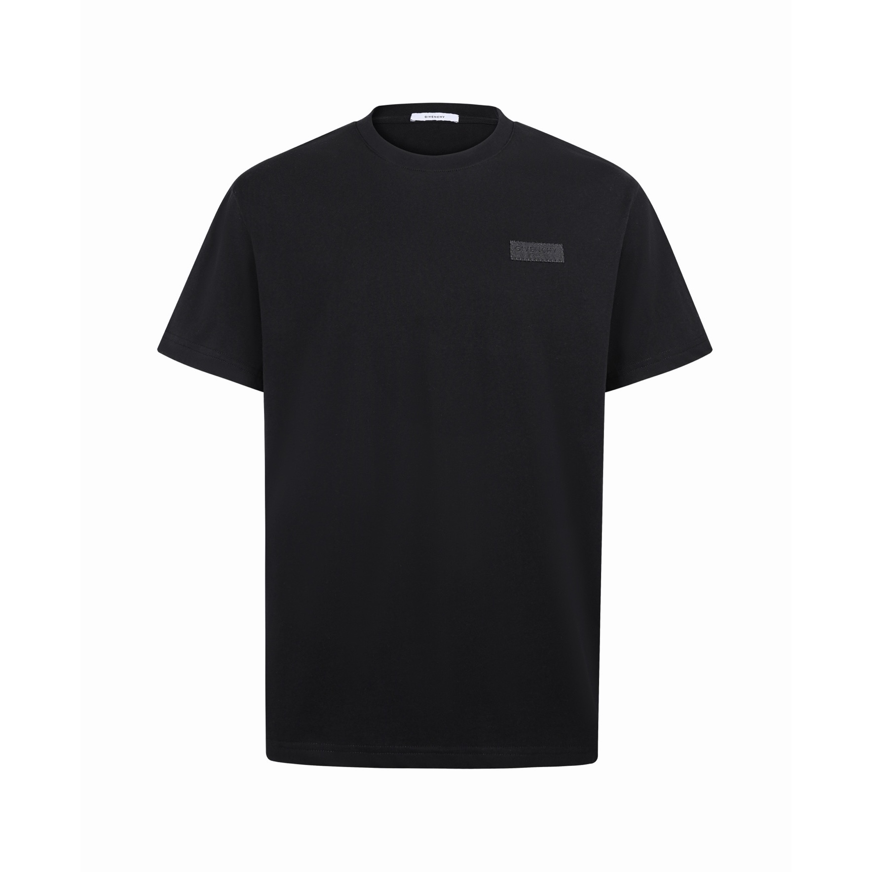 Givenchy 纪梵希 logo刺绣贴片圆领短袖 T恤 夏款 黑色 A0