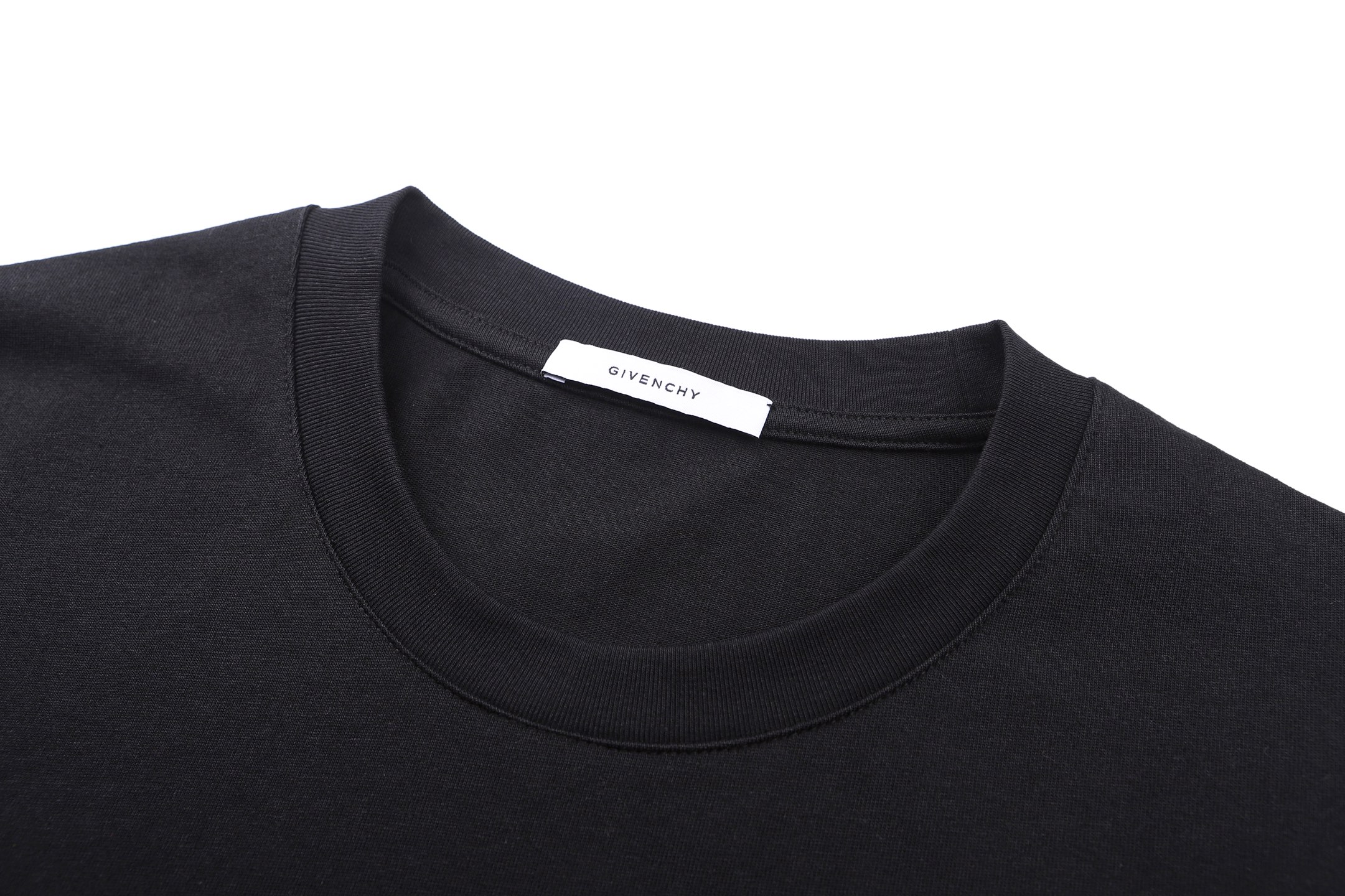 Givenchy 纪梵希 logo刺绣贴片圆领短袖 T恤 夏款 黑色 A0