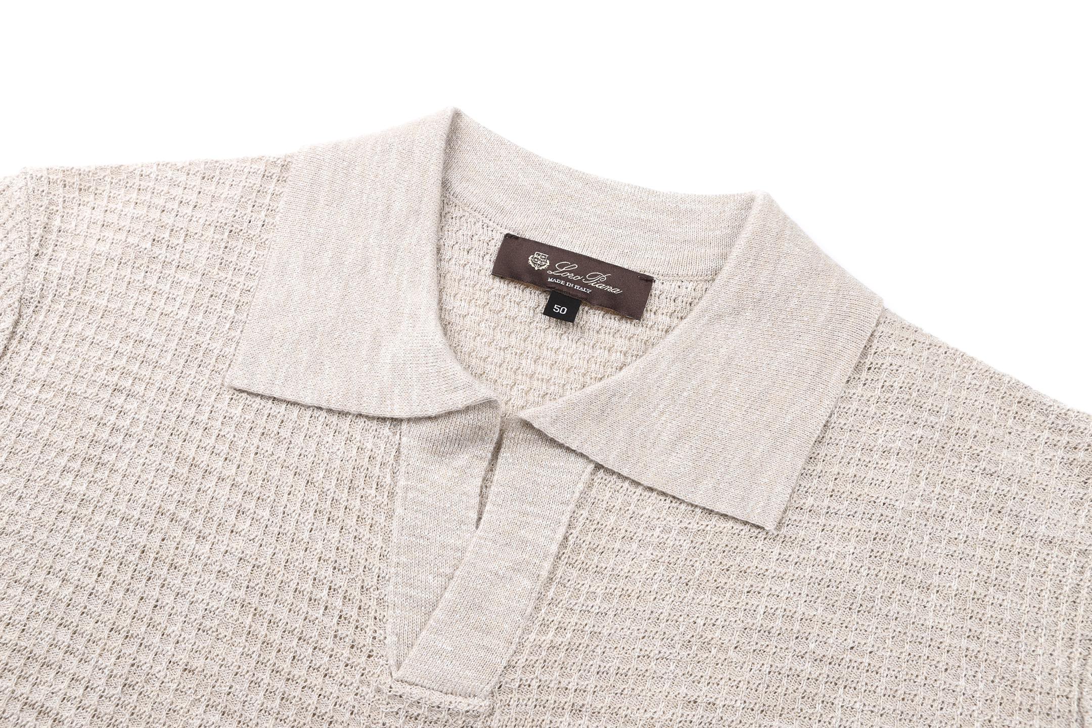 Loro Piana LP 桑蚕丝海鸥领针织短袖 夏季 B0 