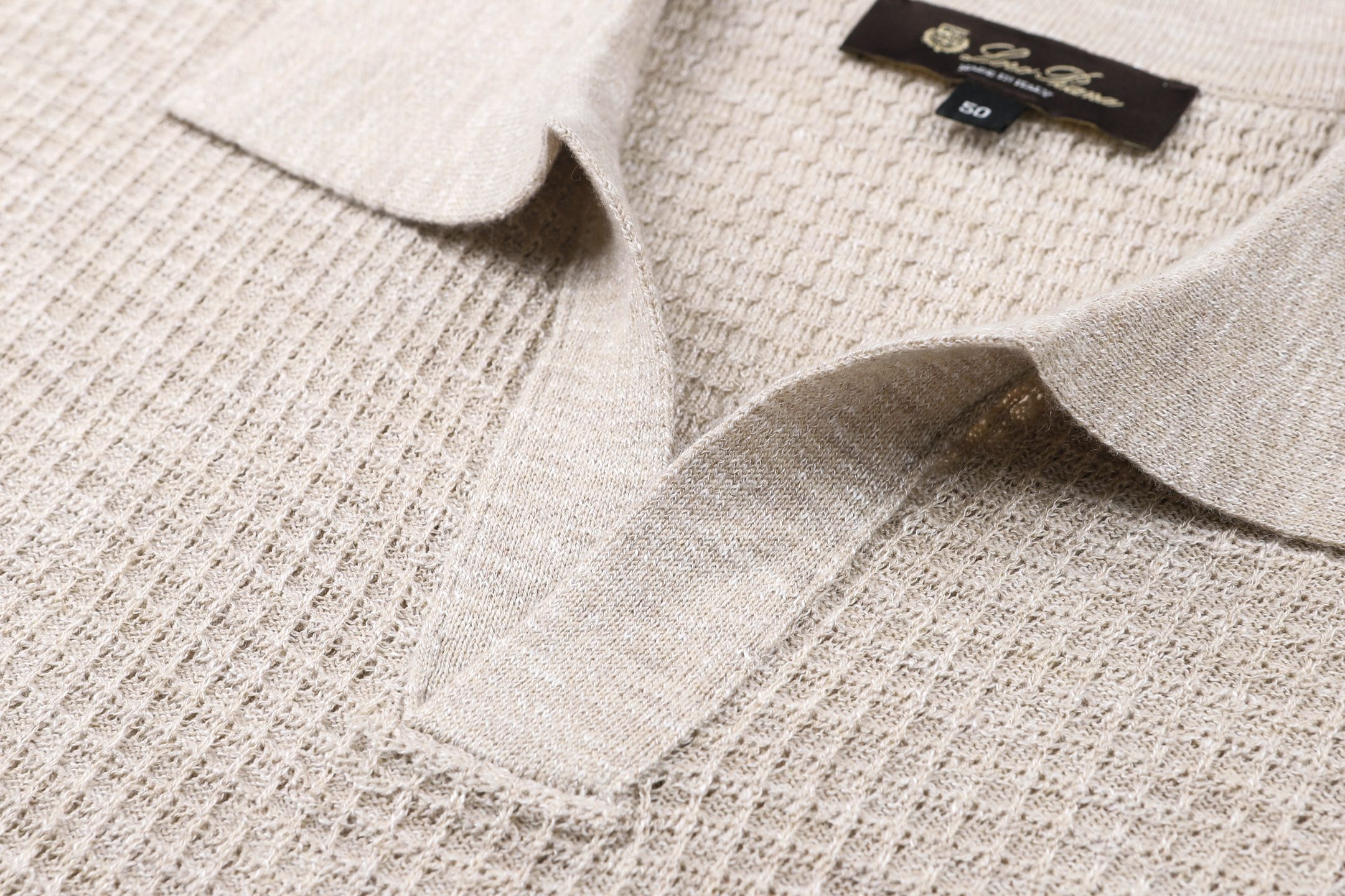 Loro Piana LP 桑蚕丝海鸥领针织短袖 夏季 B0 