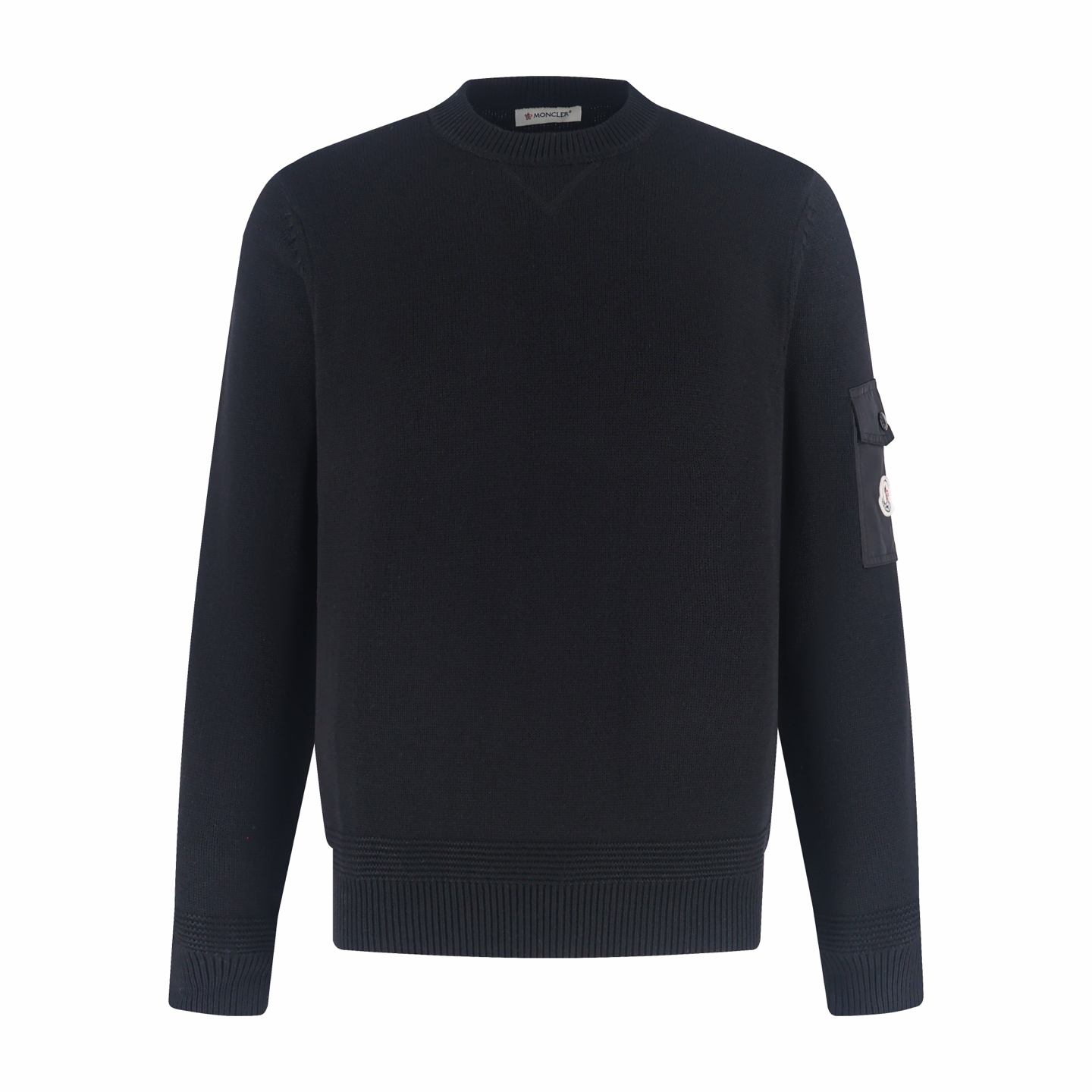 Moncler 蒙口 袖口袋圆领毛衣 针织衫 秋冬 外套 蓝色 黑色 白色 B0