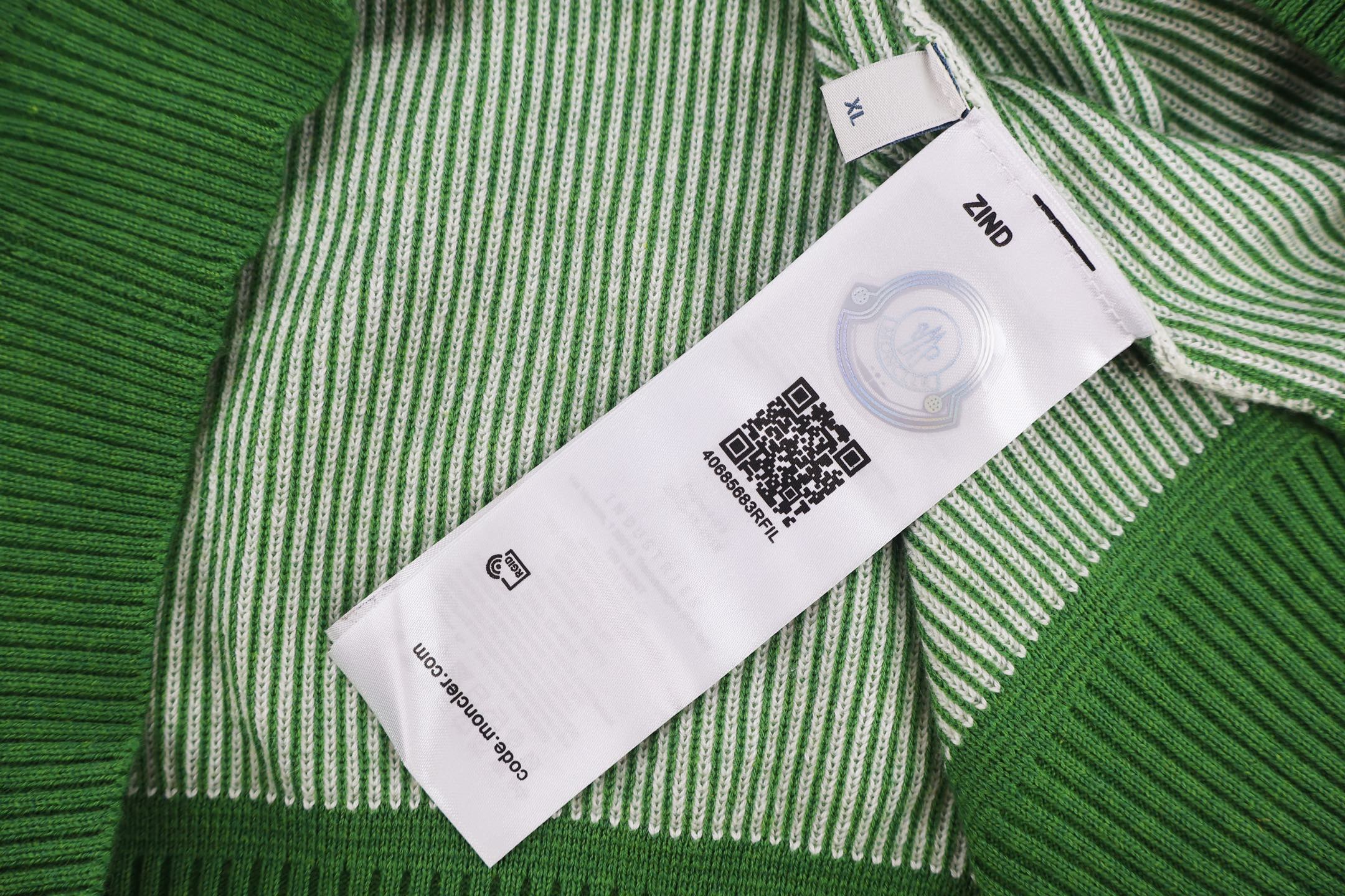 Moncler 蒙口 条纹提花针织毛衣 针织衫 秋冬 外套 灰色 绿色 B5