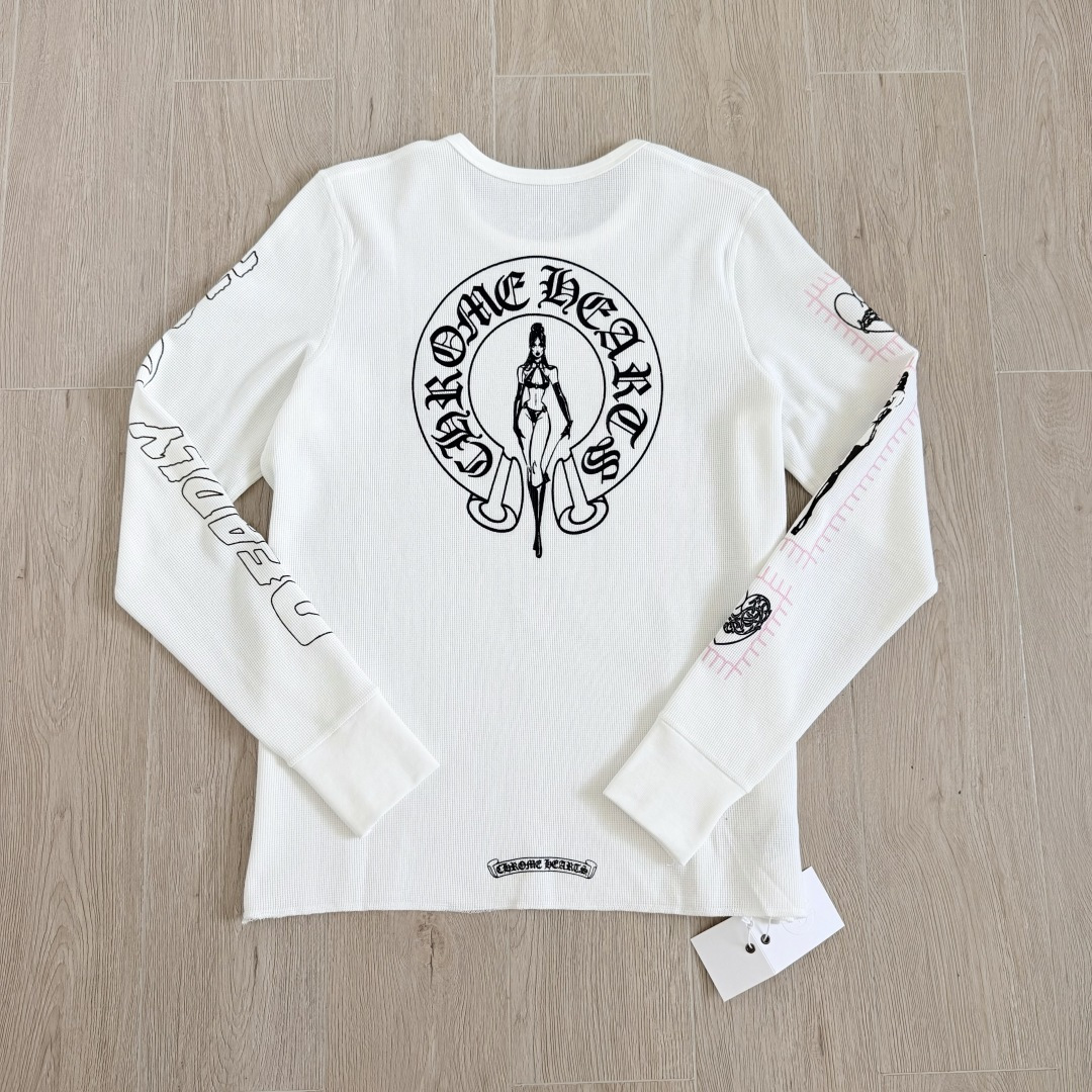Chrome Hearts ch 克罗心  DEADLY DOLL 华夫格美少女 马蹄  女款 黑色 白色 