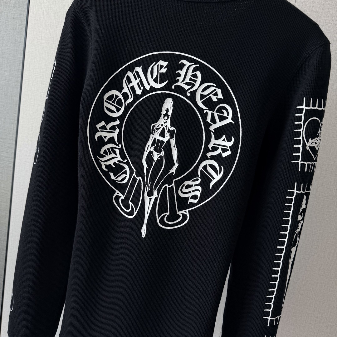 Chrome Hearts ch 克罗心  DEADLY DOLL 华夫格美少女 马蹄  女款 黑色 白色 