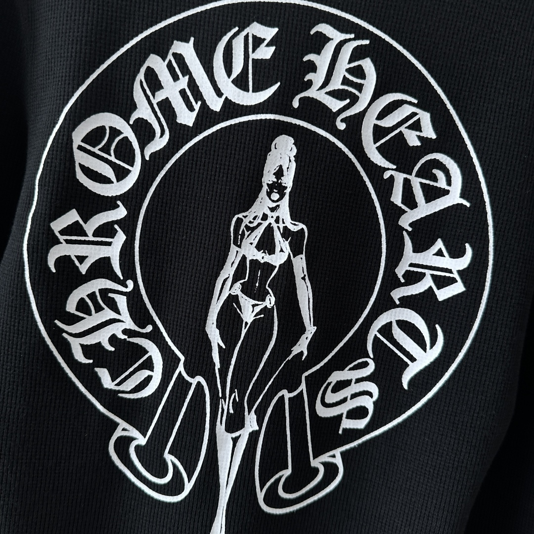 Chrome Hearts ch 克罗心  DEADLY DOLL 华夫格美少女 马蹄  女款 黑色 白色 