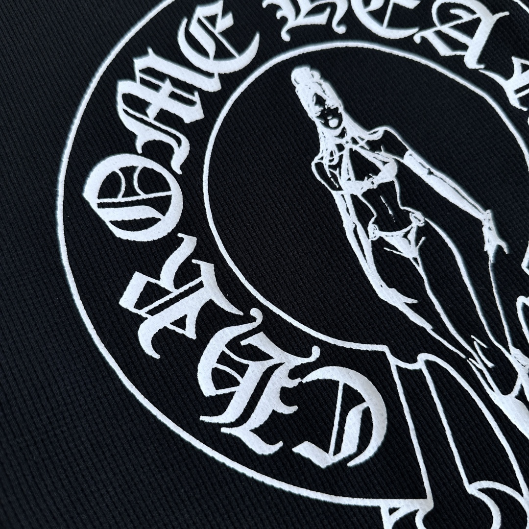 Chrome Hearts ch 克罗心  DEADLY DOLL 华夫格美少女 马蹄  女款 黑色 白色 