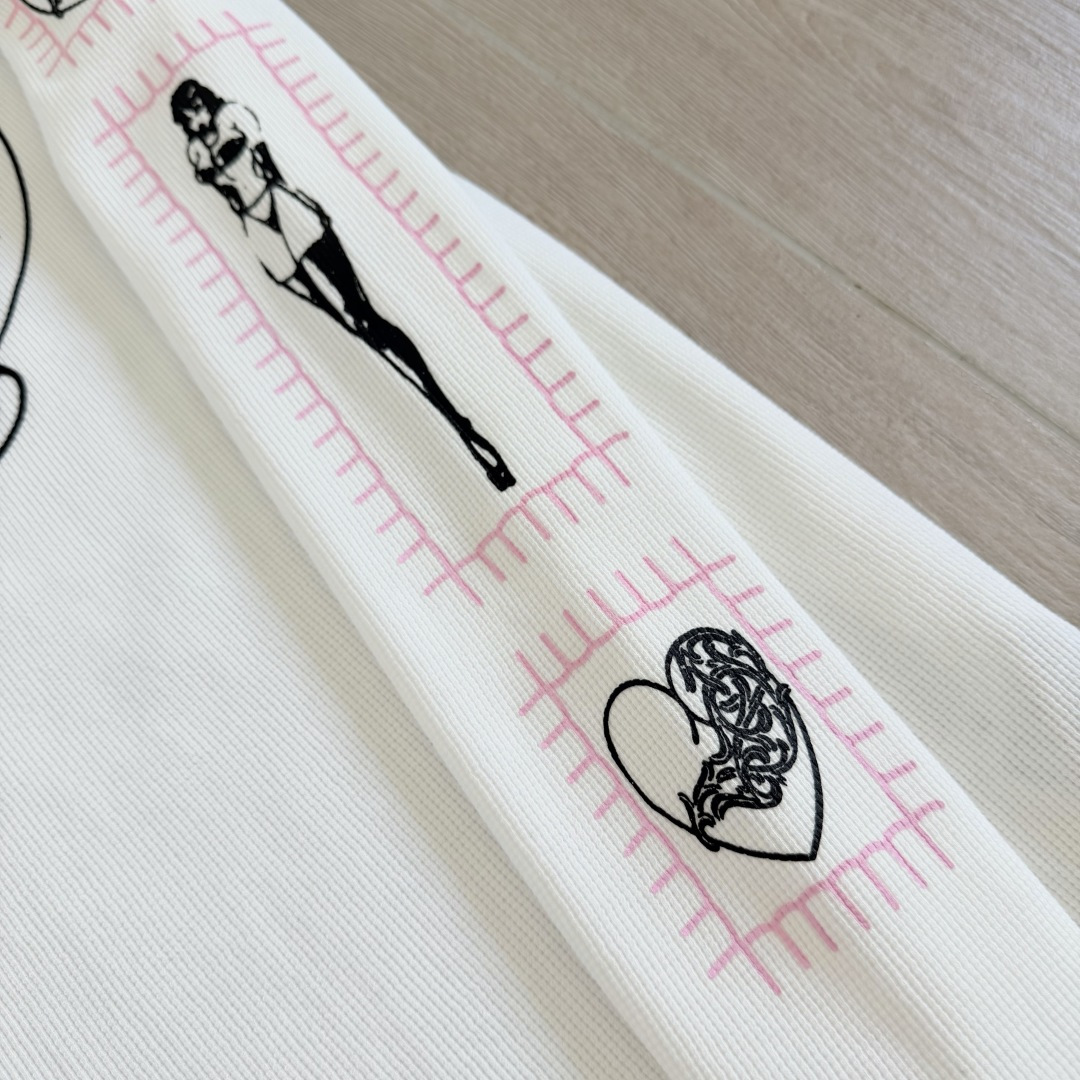 Chrome Hearts ch 克罗心  DEADLY DOLL 华夫格美少女 马蹄  女款 黑色 白色 