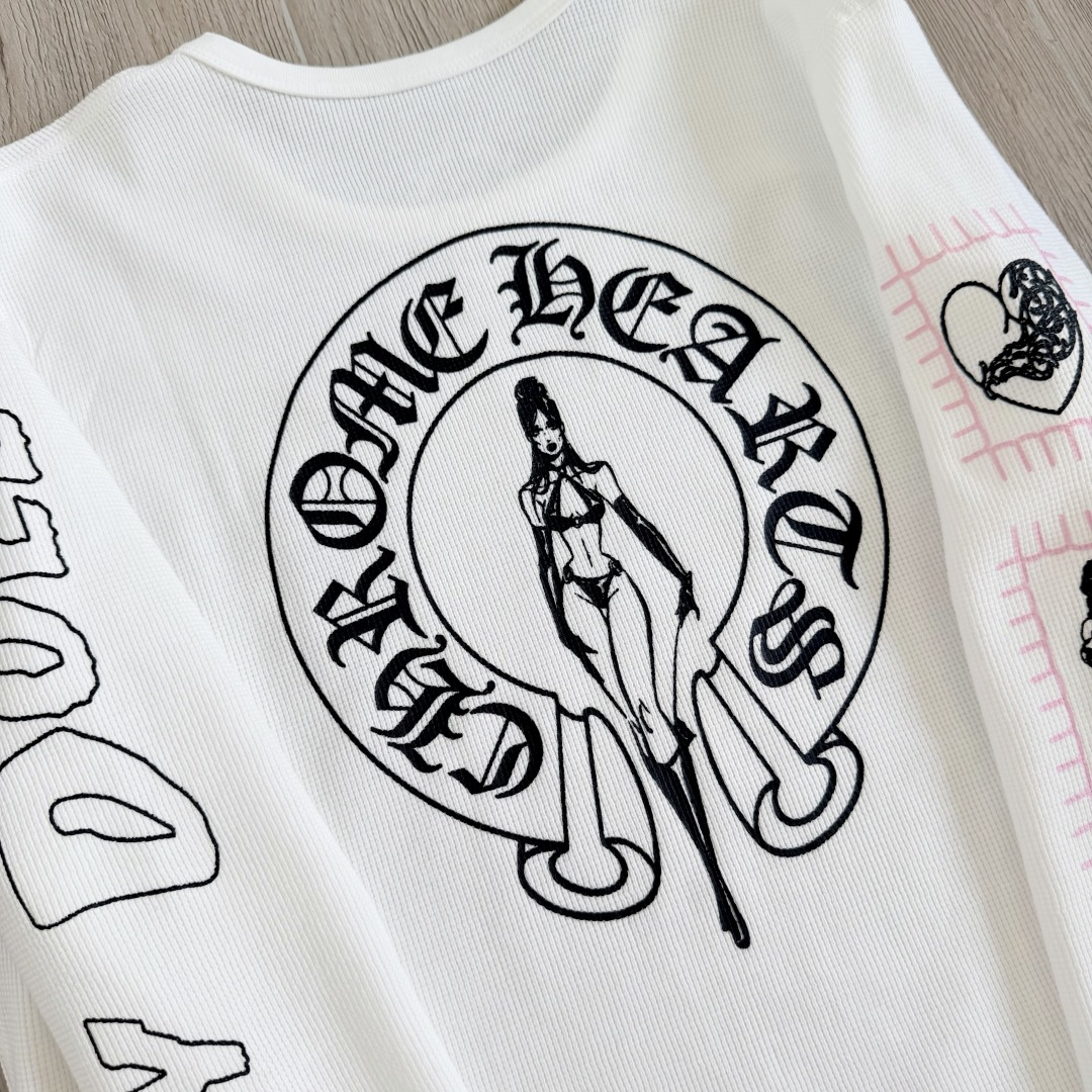 Chrome Hearts ch 克罗心  DEADLY DOLL 华夫格美少女 马蹄  女款 黑色 白色 