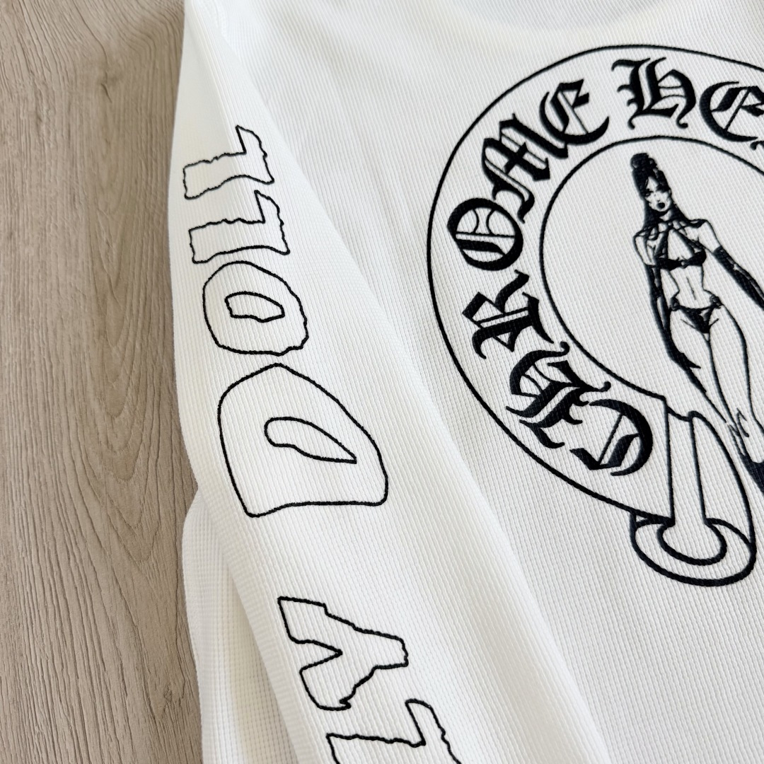 Chrome Hearts ch 克罗心  DEADLY DOLL 华夫格美少女 马蹄  女款 黑色 白色 
