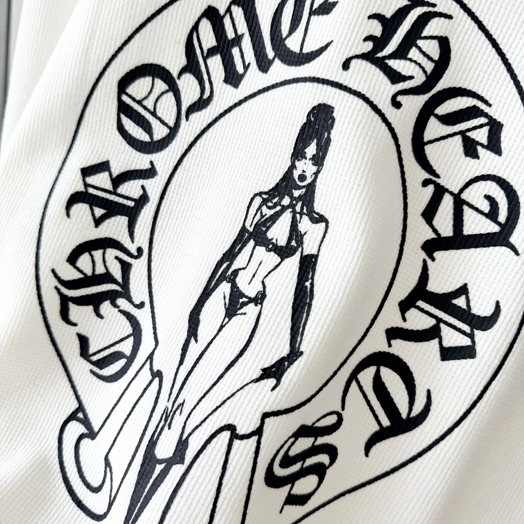 Chrome Hearts ch 克罗心  DEADLY DOLL 华夫格美少女 马蹄  女款 黑色 白色 