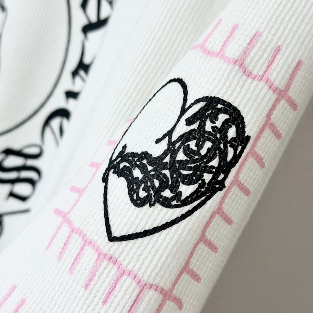 Chrome Hearts ch 克罗心  DEADLY DOLL 华夫格美少女 马蹄  女款 黑色 白色 