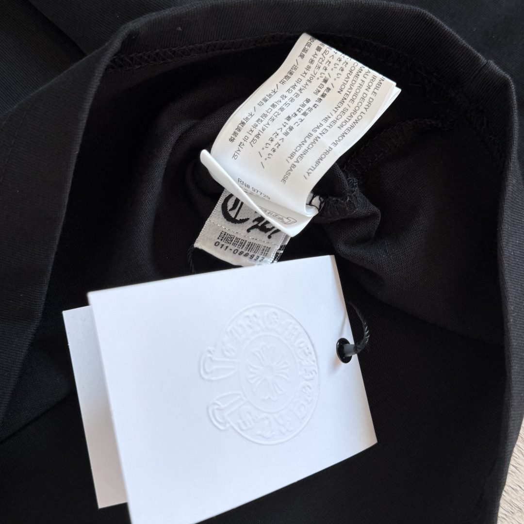 Chrome Hearts CH 克罗心 经典卷轴  背后字体  印花圆领短袖 T恤 白色 黑色 A5  