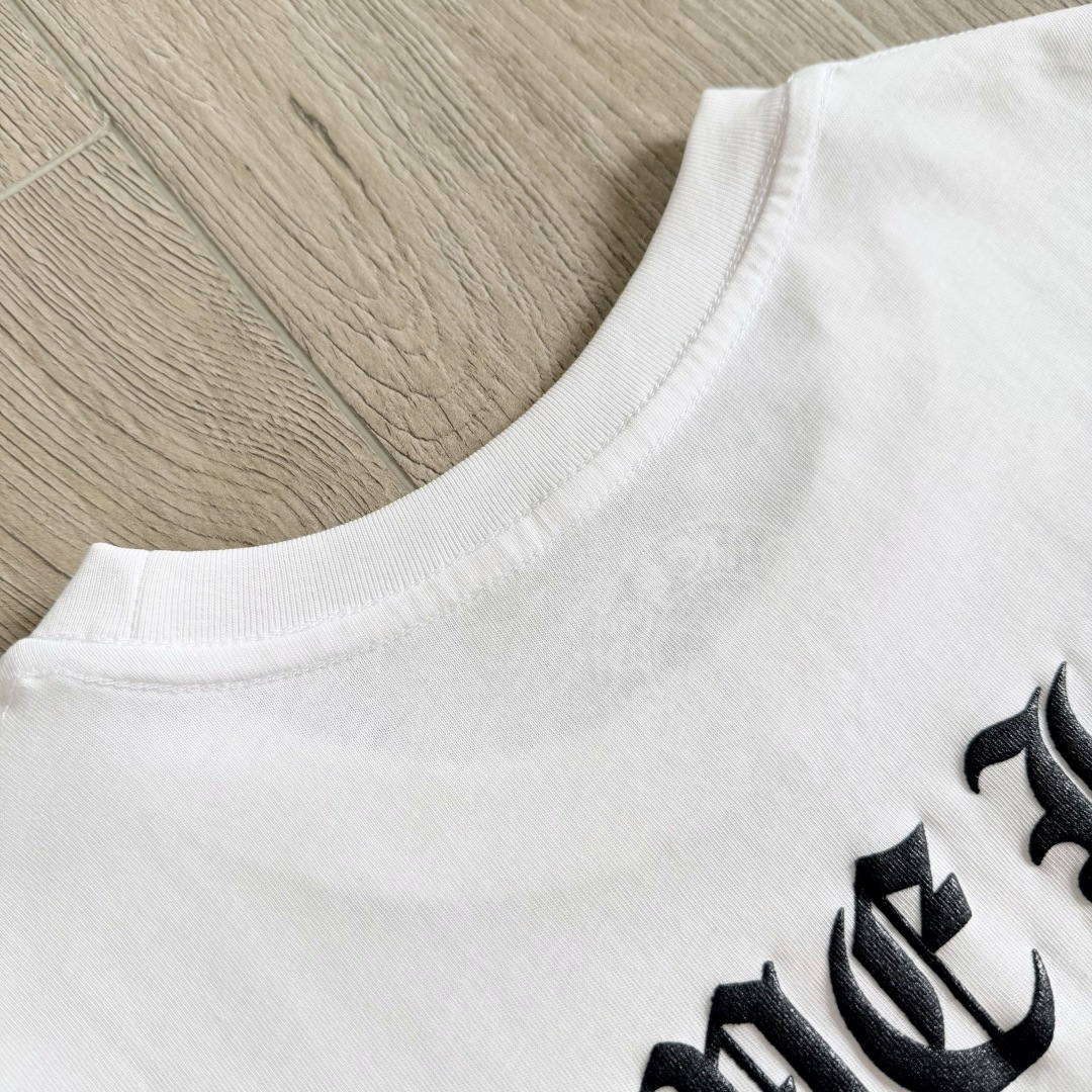 Chrome Hearts CH 克罗心 经典卷轴  背后字体  印花圆领短袖 T恤 白色 黑色 A5  
