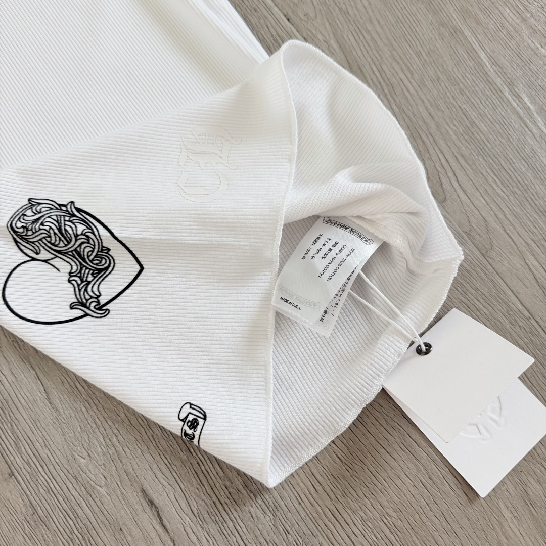 Chrome Hearts CH 克罗心 侧面 爱心藤蔓 白色 女款背心 