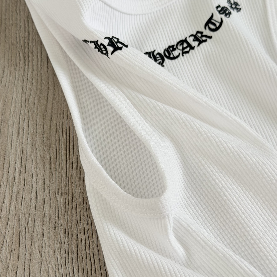 Chrome Hearts CH 克罗心 侧面 爱心藤蔓 白色 女款背心 