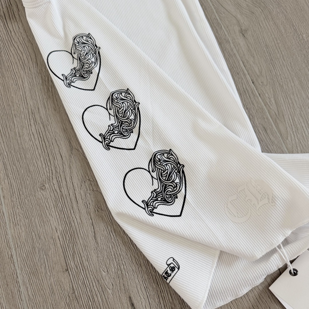 Chrome Hearts CH 克罗心 侧面 爱心藤蔓 白色 女款背心 