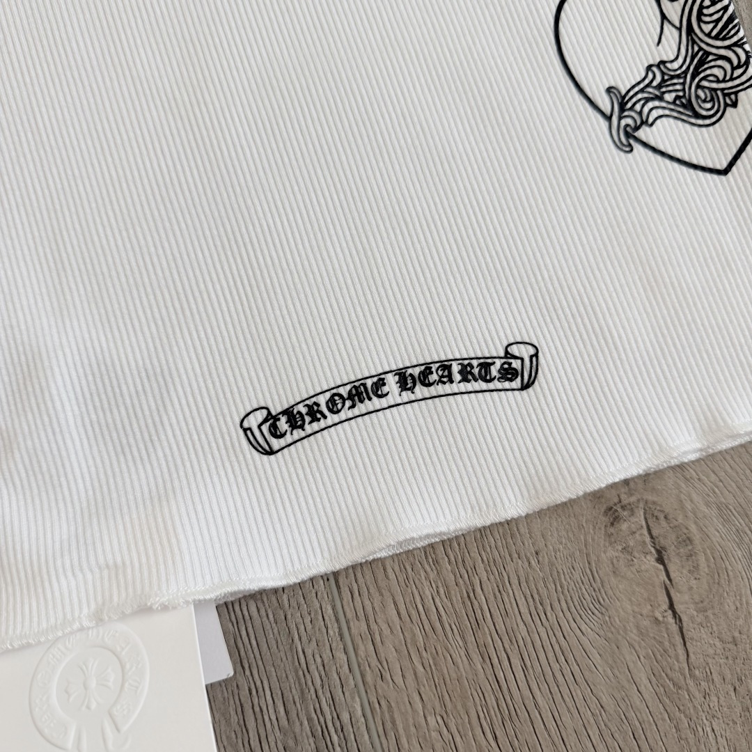Chrome Hearts CH 克罗心 侧面 爱心藤蔓 白色 女款背心 