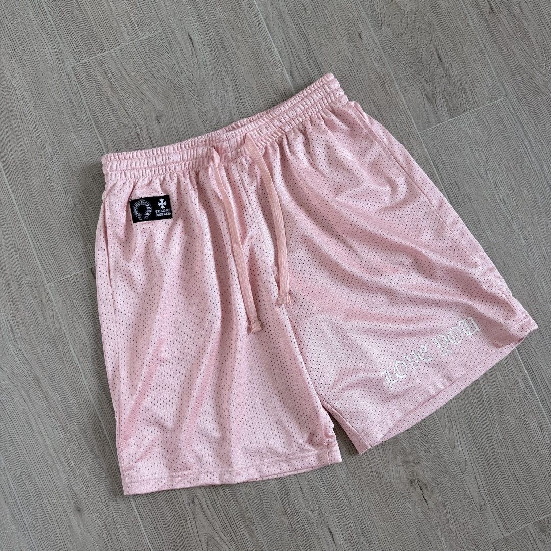 Chrome Hearts  CH 克罗心 网眼冰球服 夏季 短裤 粉色 
