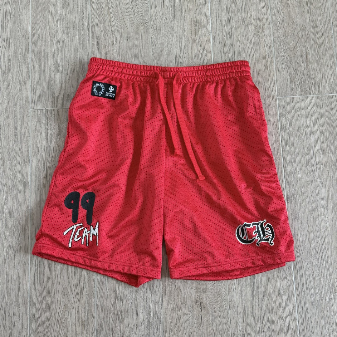 Chrome Hearts  CH 克罗心 网眼冰球服 夏季 短裤 红色 