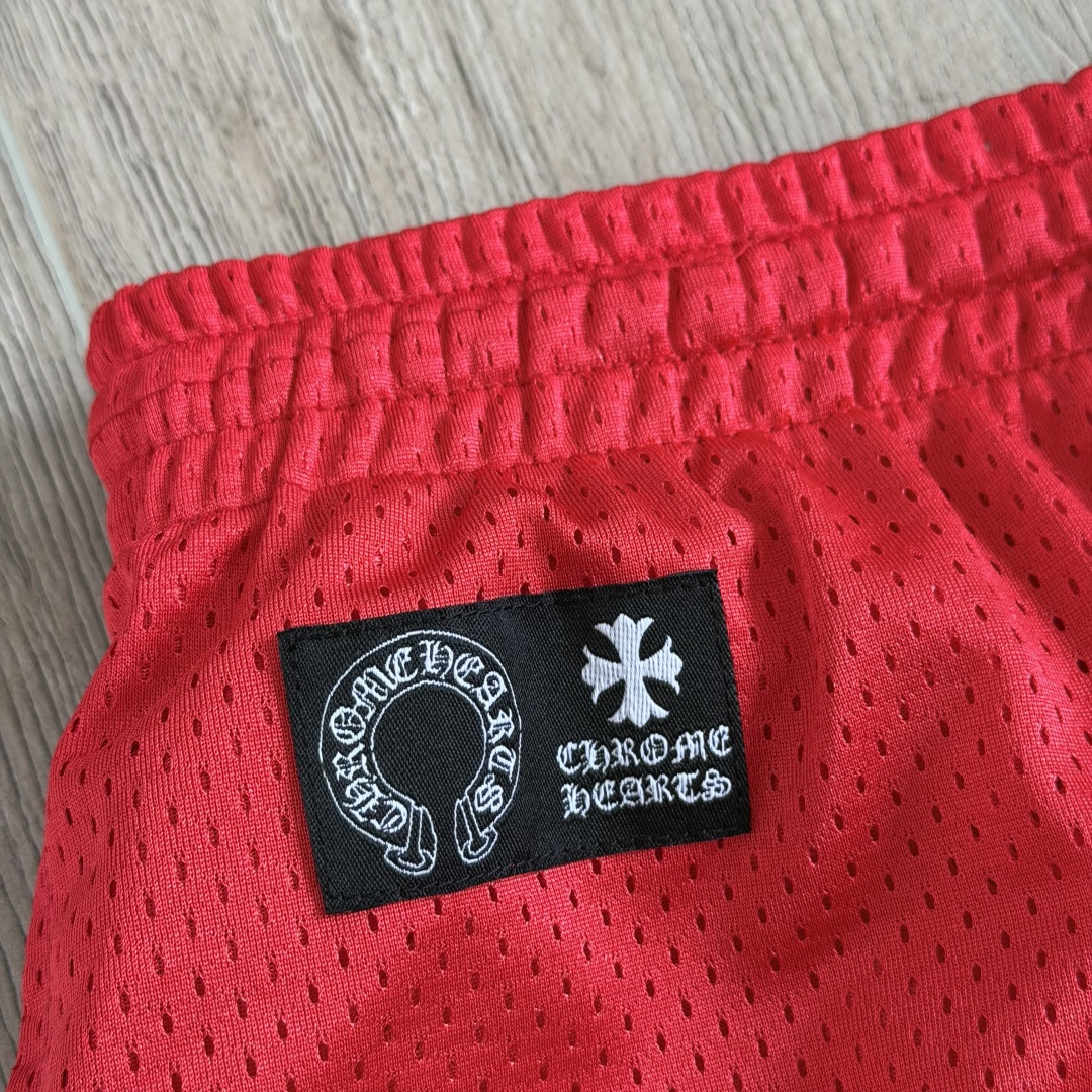 Chrome Hearts  CH 克罗心 网眼冰球服 夏季 短裤 红色 