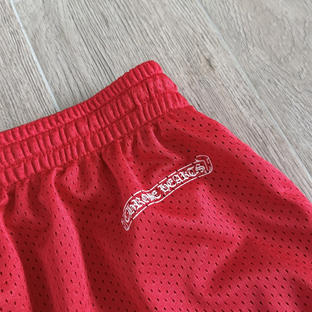 Chrome Hearts  CH 克罗心 网眼冰球服 夏季 短裤 红色 